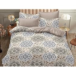 Juego De Sabanas 135 Ikea H HANSEL HOME Funda Nordica Cama 135 de 4 Piezas Transpirable Suave al Tacto 100% Microfibra, Funda Edredón 220x220m, Bajera 135x200cm con 2 Fundas de Almohada 50x75cm - Mandala