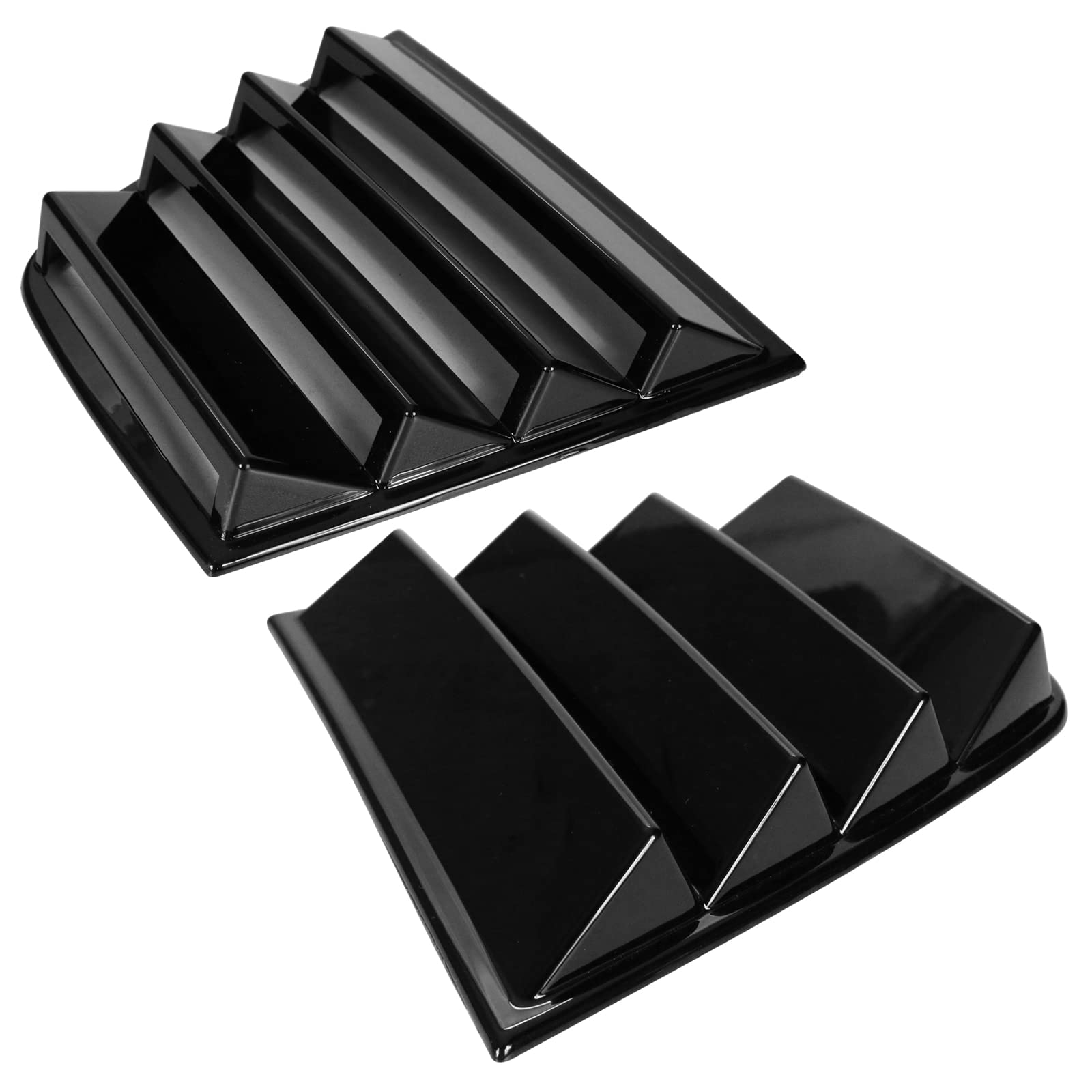 FREEMOTOR802 Gloss Black Window Louvers For 2011-2023 Dodge Charger - V1 Style Side Scoop Rain Guards