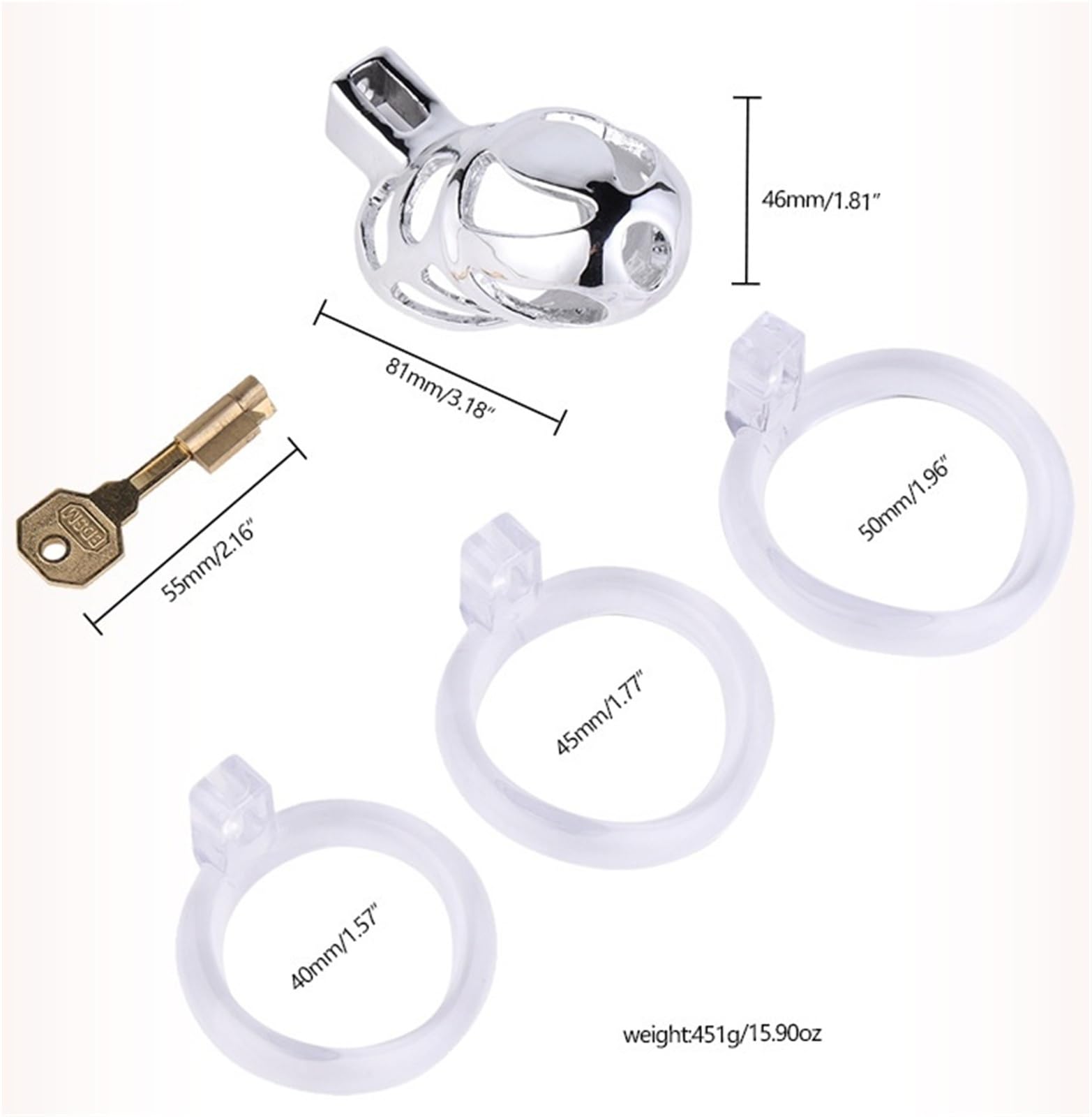 Metall Keuschheitkäfig Set Mit 3 Verschiedenen Größen Silikon Hodenringe SM Peniskäfig Erotische Penis Käfig Cock Cage Keuschheitsgürtel Herren Extrem Sexspielzeug Für BDSM