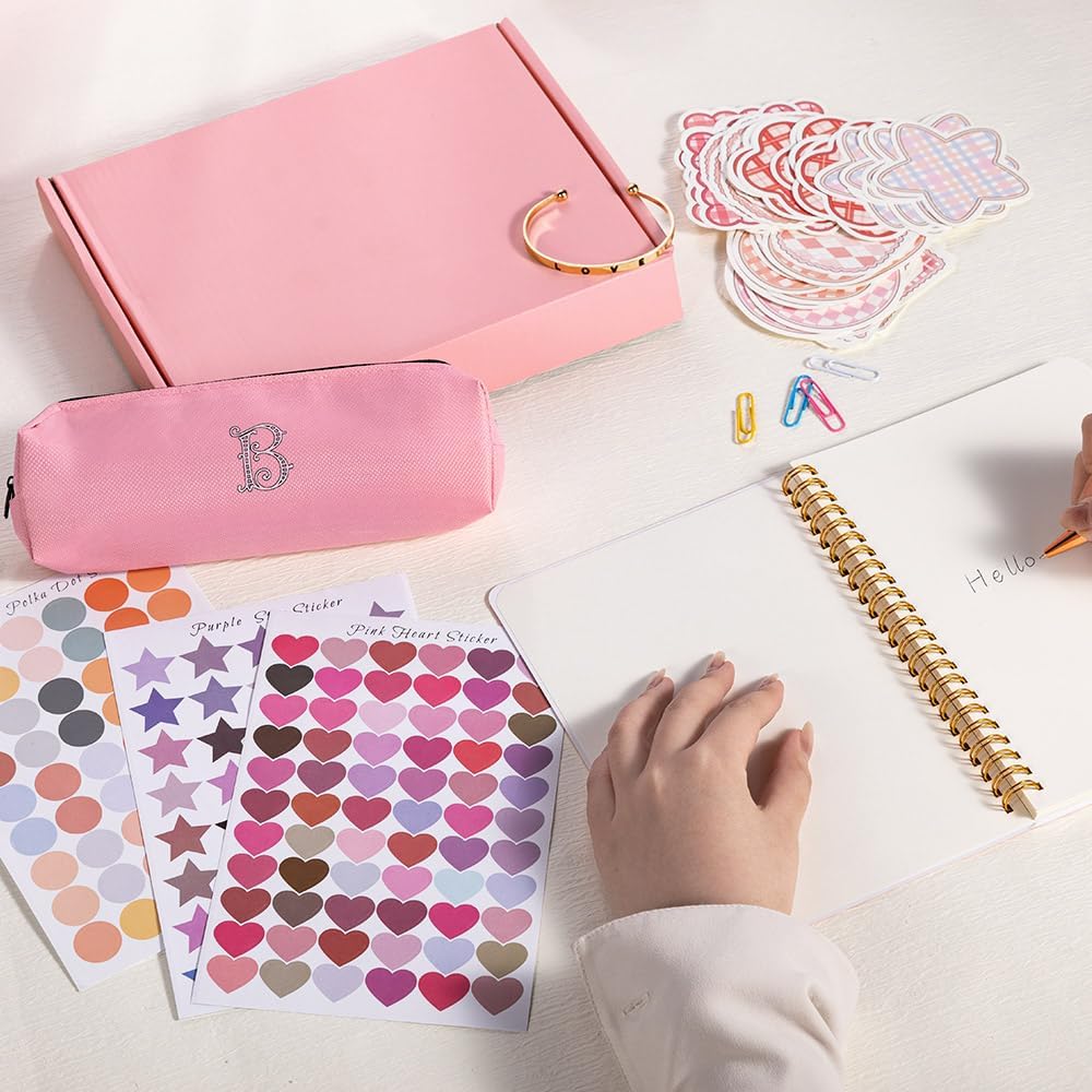 Journal Kit Stationery Set for Kids Teen Scrapbooking Supplies Stationery Kit for Women Stationary Kit Scrapbook Supplies for Girls Scrapbook Kit Stationary Set Journaling Kit (Purple)