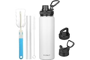 Insulated Water Bottle with 3 Lids - The Perfect Hydration Solution
