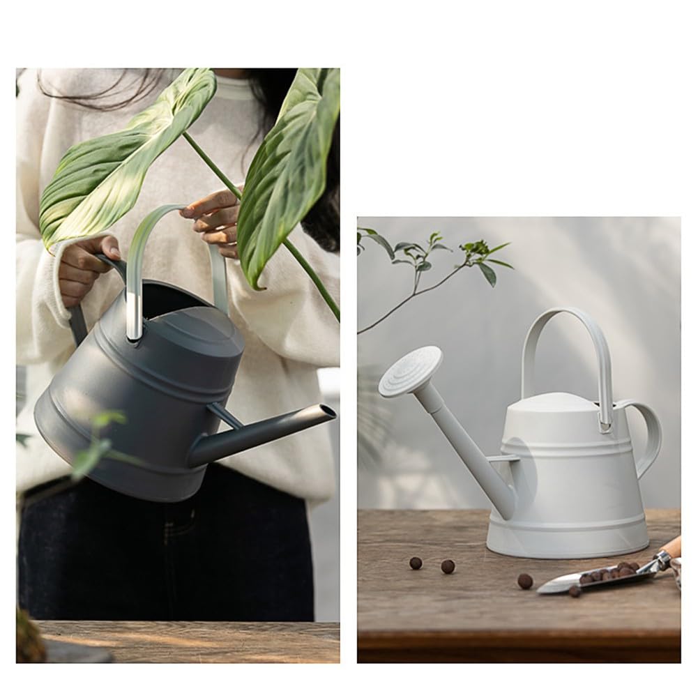 Gie?kanne 3,8L mit langem Ausguss, robuste Gartenkanne aus dickwandigem PP-Kunststoff, ergonomischer Griff und Abnehmbarer Brause f¨¹r Zimmerpflanzen und Balkon