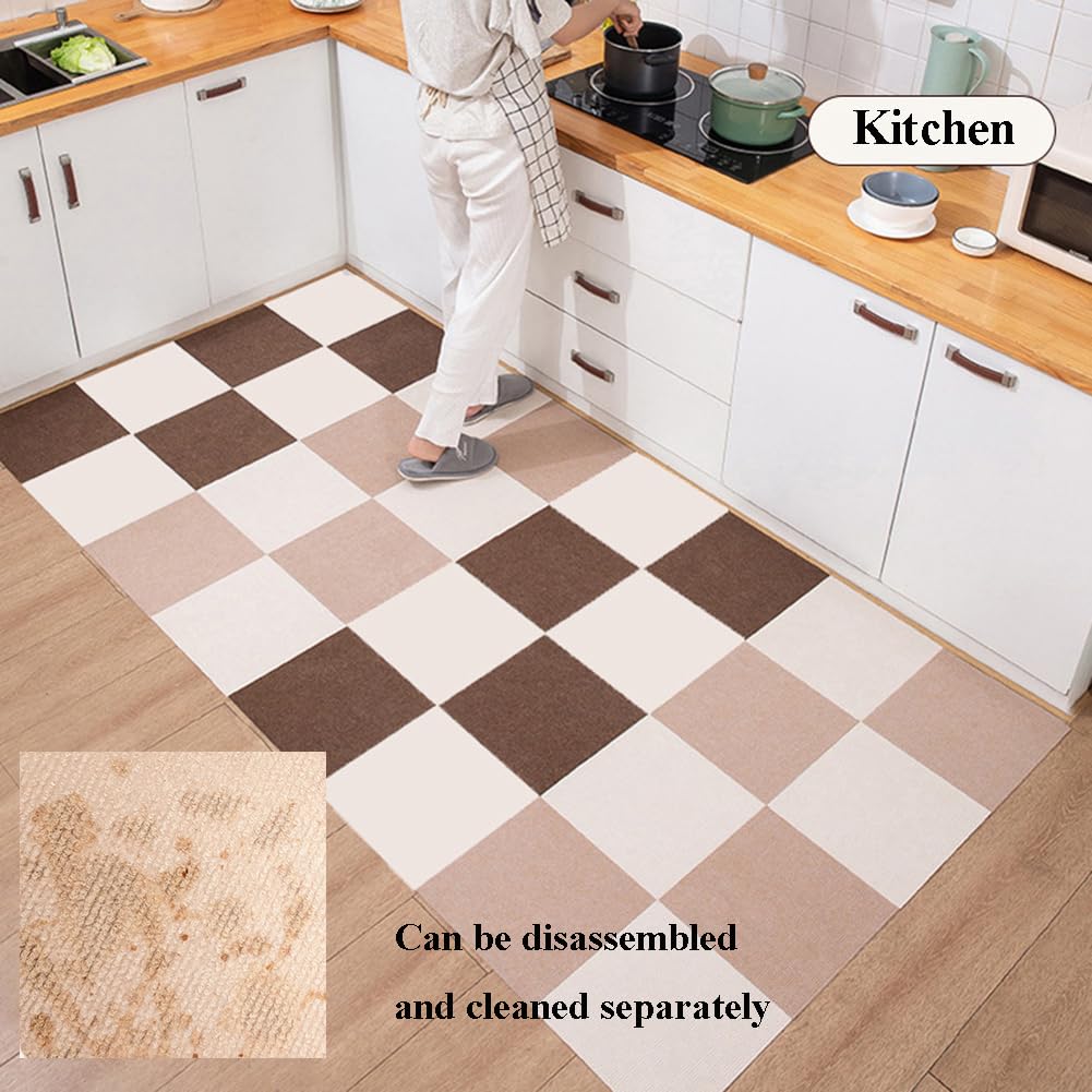 Dalles de Moquette Auto-Adhésives, 30CM x 30CM Carreaux de Sol faciles Décoller et Coller,Antidérapantes et Résistantes pour Bureau Salon Chambre,Beige,30 Pièces