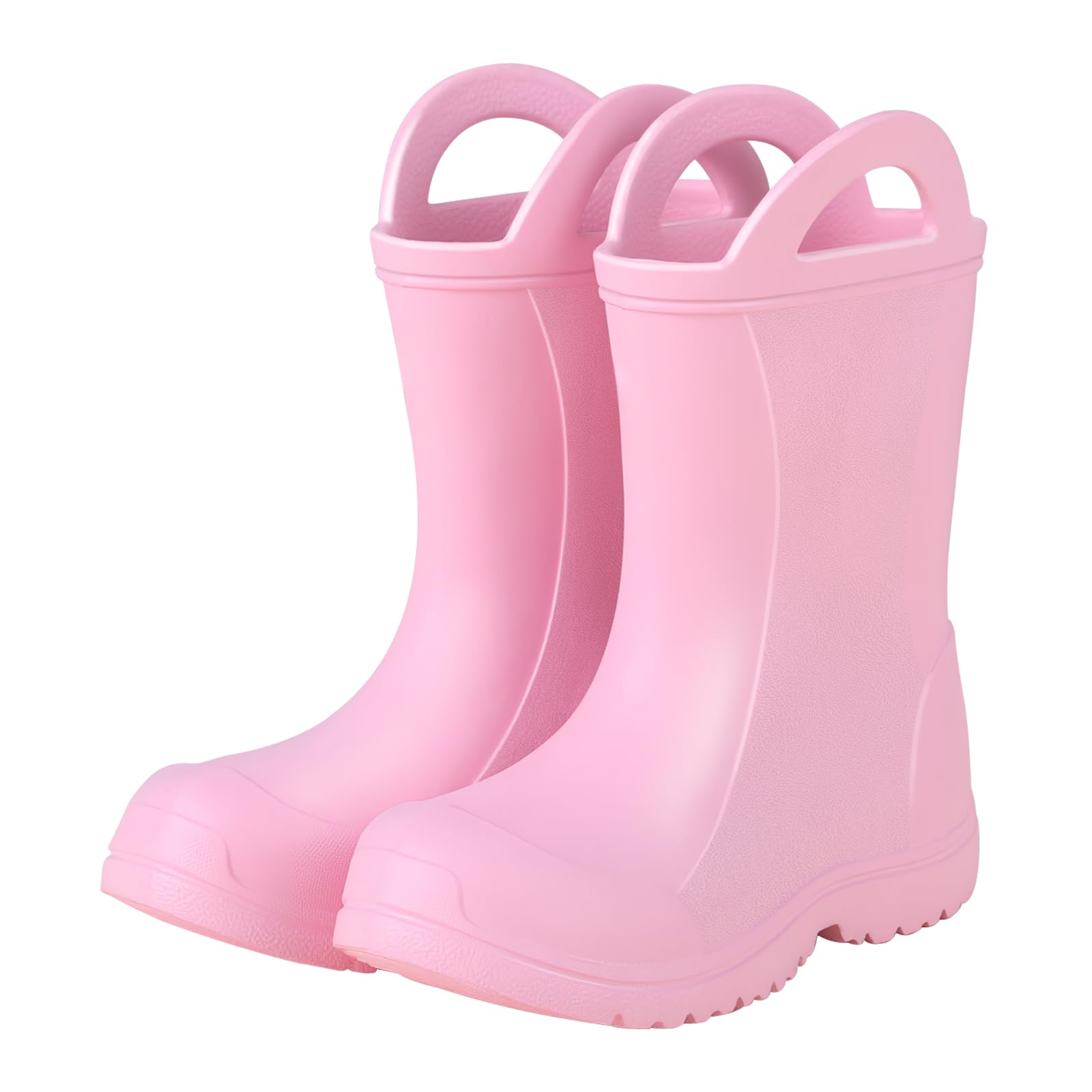Stivaletti Pioggia Bambino Unisex - EVA Leggerissimi Impermeabili con Manici per Indossare/Togliere Facilmente, Stivali Antiscivolo per Ragazzi e Ragazze