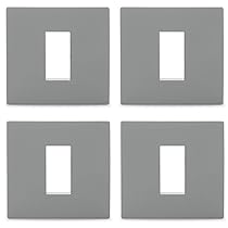 Schneider Electric Opale-1 Module Grid and Cover Plate, Misty Grey (Pack of 4)