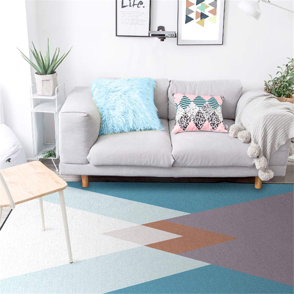 Tapis de couloir durable et moderne bleu violet haut de gamme 150x200