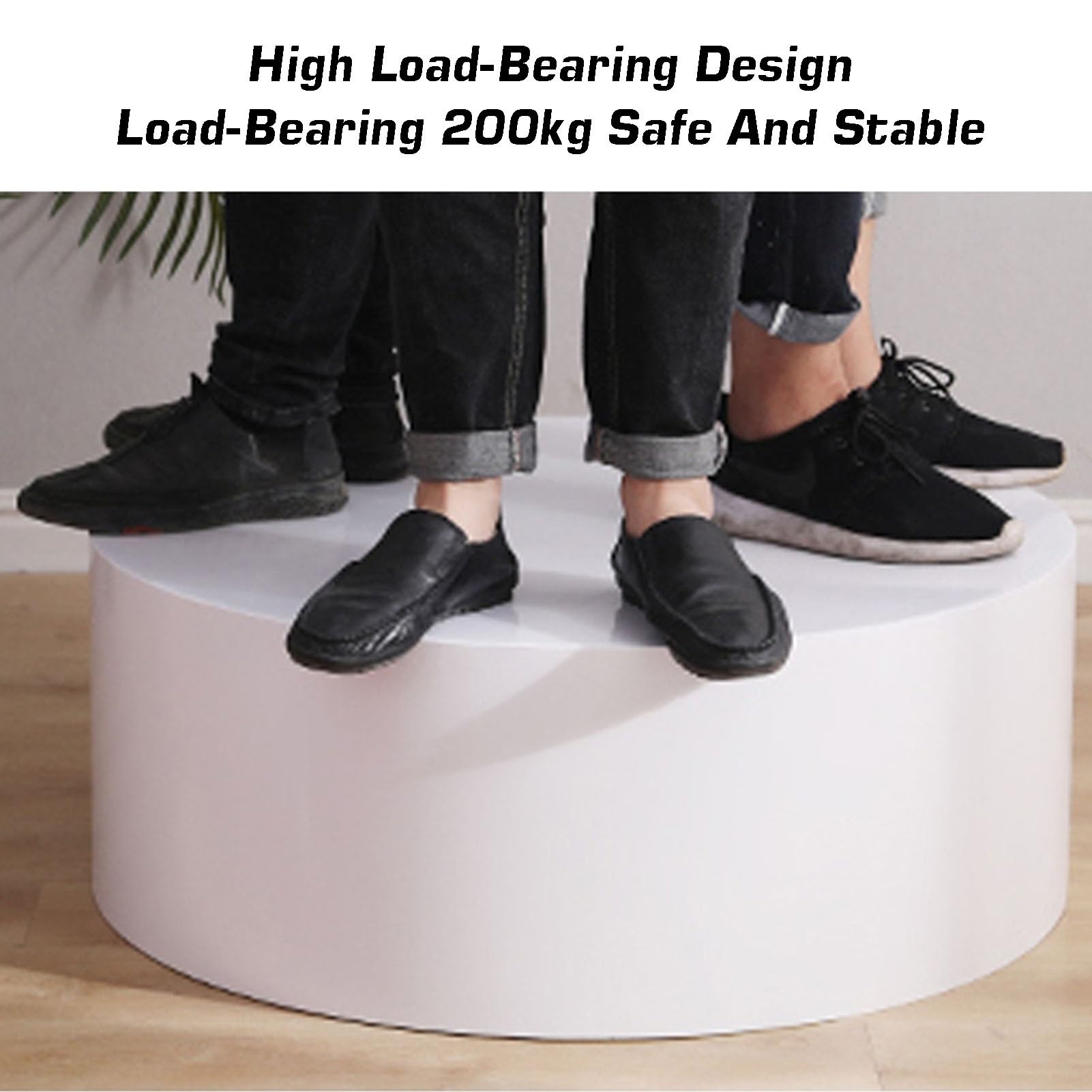 Supporto a piedistallo rotondo bianco, 40 x 20 cm, per negozi di abiti da sposa, negozi di abbigliamento e boutique, capacità 200 kg, base rialzata per vetrine.