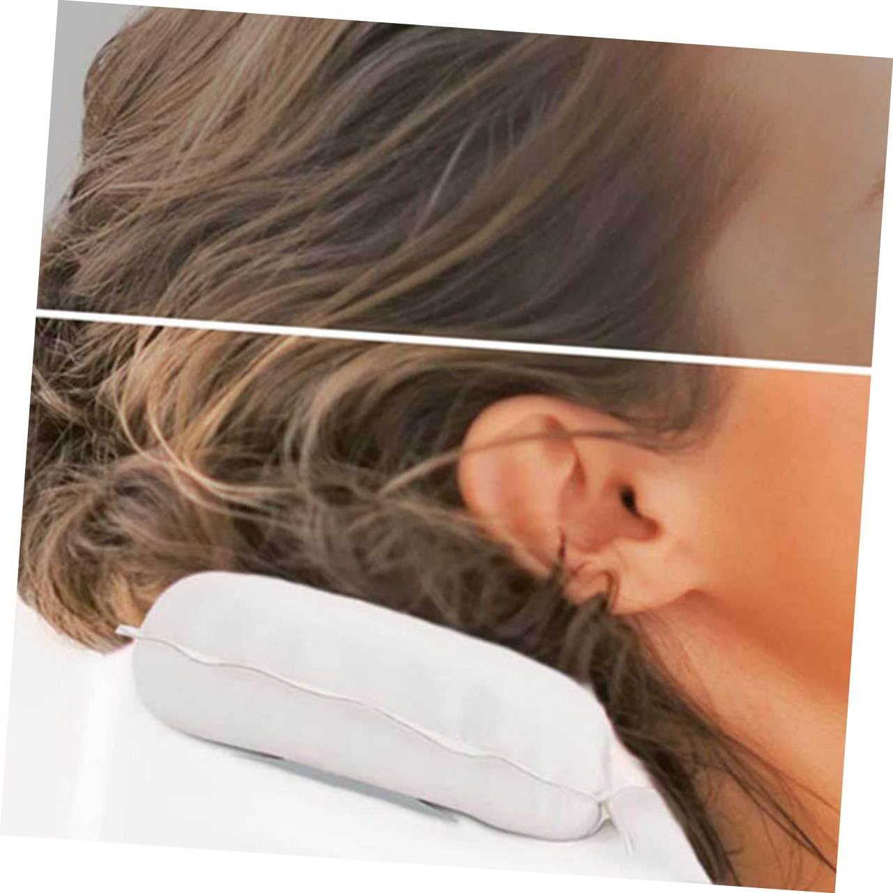 Cuscino Bagno PU con Ventosa Supporto Ergonomico per Traspirante per e Spa Bianco