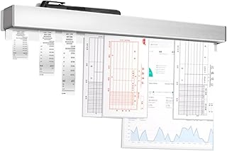 SIMPLEusQ 7.87" Magnetic Restaurant Order Holder, Aluminum Slide Check Ticket Rack, w/Pen Slot,for Kitchen Receipt/Office Memo Slips