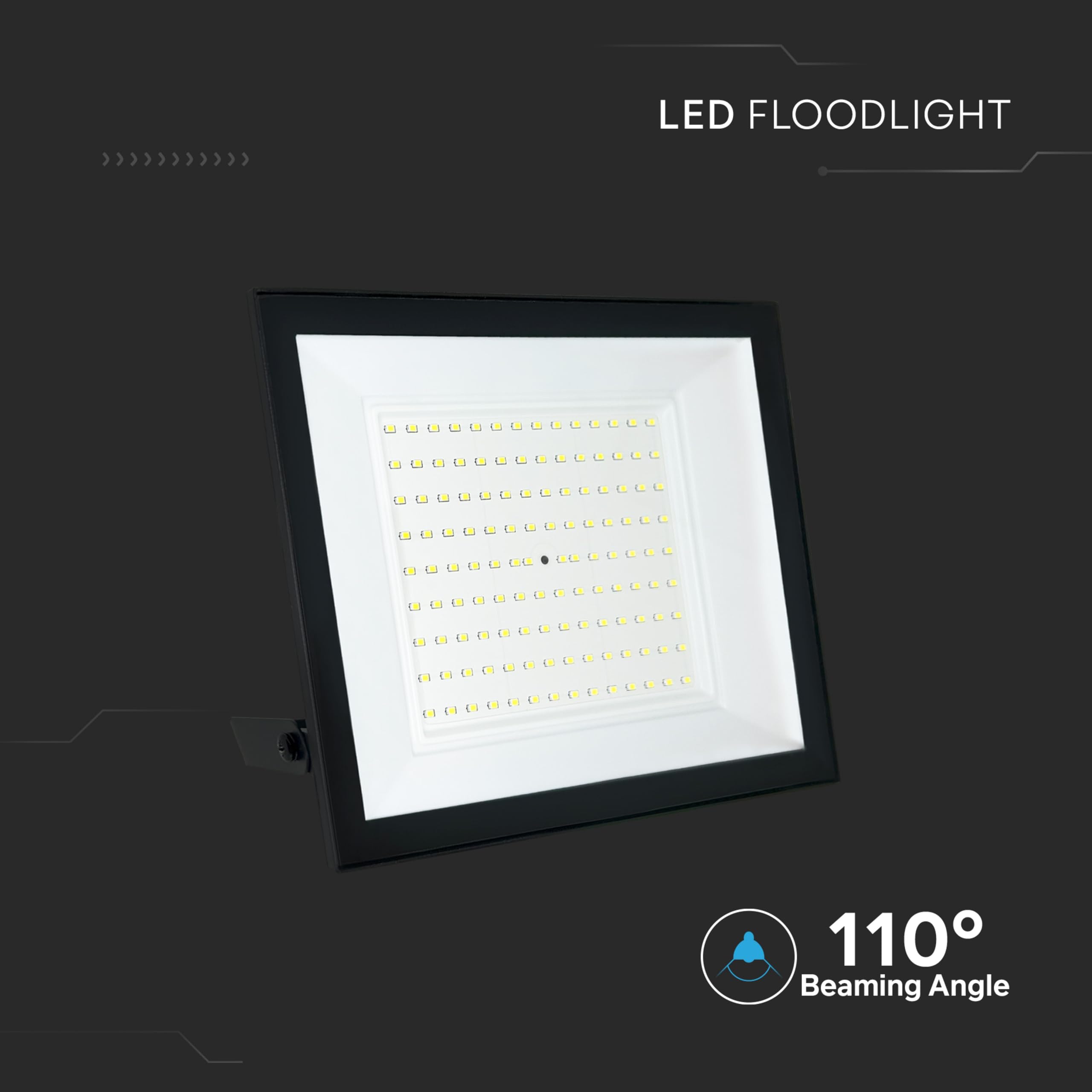 V-TAC 4x Fari LED da Esterno 100W - [ E-Series - Alte Perfomance, Bassi Consumi ] - Super Slim Design - 8150 Lumen - IP65 - Proiettore per Casa, Garage, Magazzino - Impermeabile - Luce Naturale 4000K