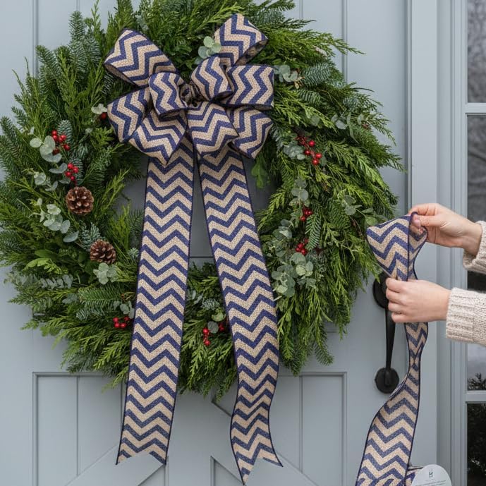 Miniatura 3 de CT CRAFT LLC Cinta de arpillera natural con alambre para decoración del hogar, envoltura de regalos, manualidades de bricolaje, 2.5 pulgadas x 5