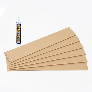 Wall Panels Kit Shaker Style 3D Wall Panel Kit | Paintable MDF Wood Wall Mounted Kit Extension 6 Slats 90 X 9.7 X 1cm