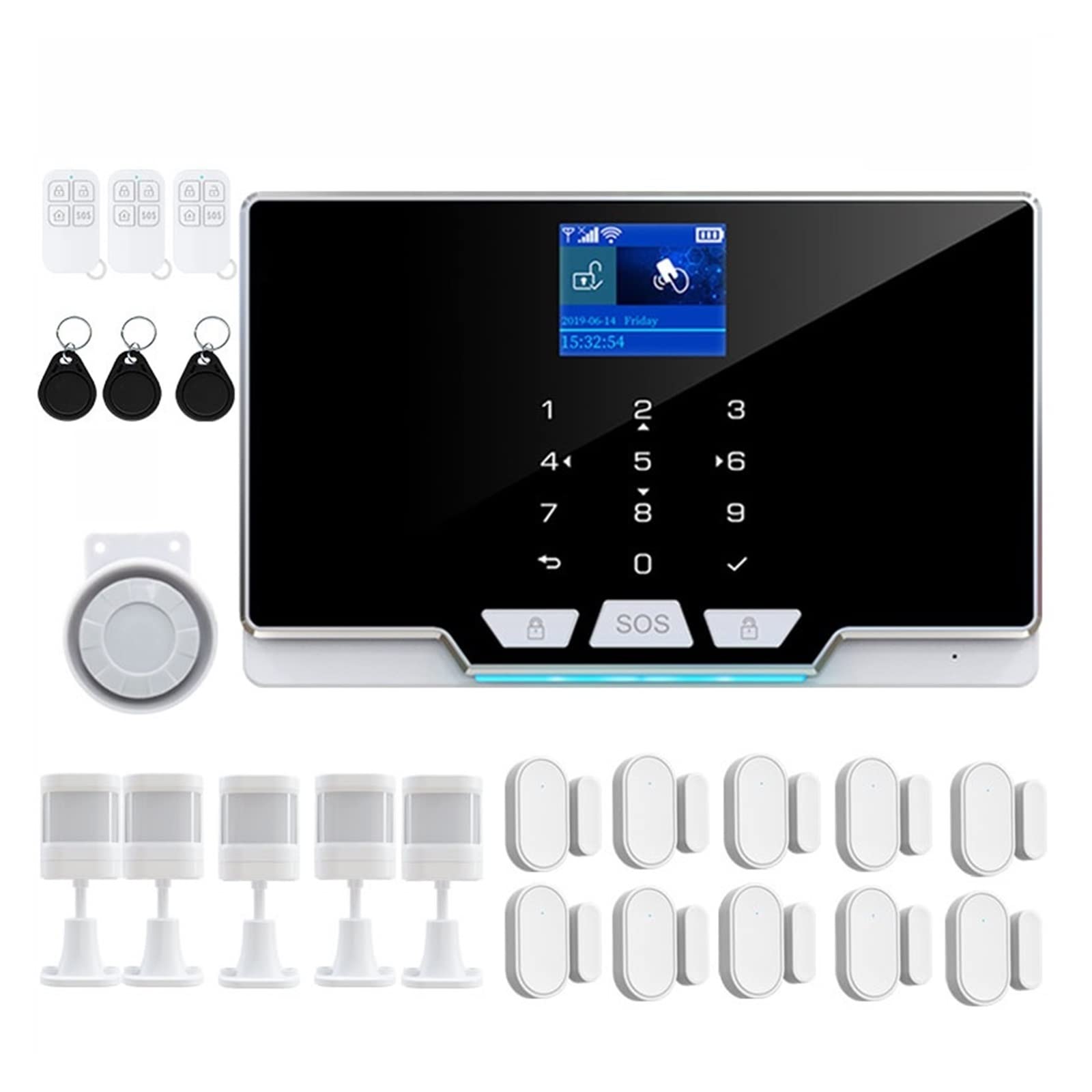 Système de sécurité d'alarme G20 Wireless G20 Tuya IP Appareil Application des Applications de capteur de Mouvement de Porte Contrôle Le kit d'alarme de sécurité WiFi Smart Life Kit d'alarme(I)