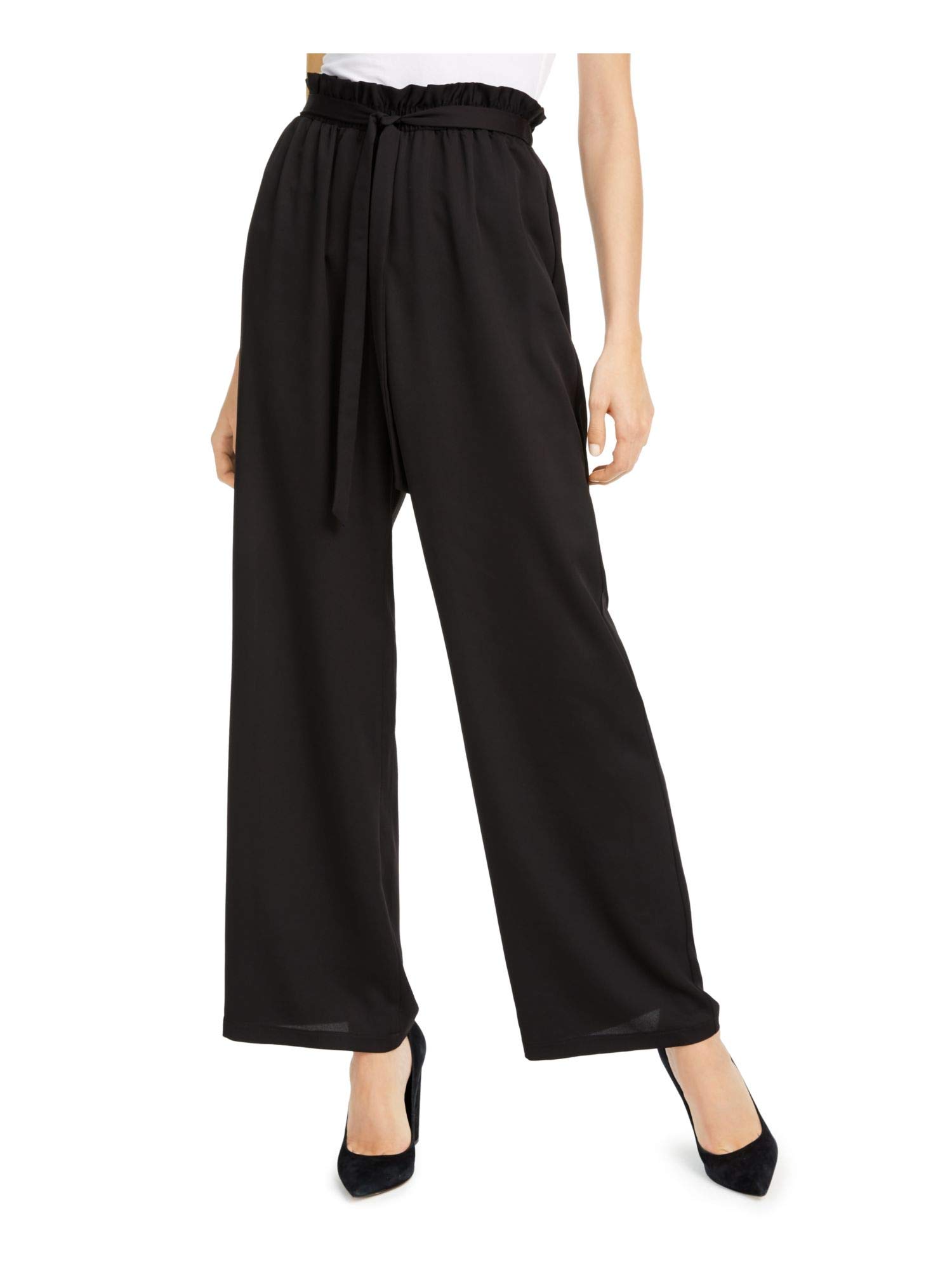 A Byer Womens Juniors Wide Leg Elastic Waist Comfortable Pants
