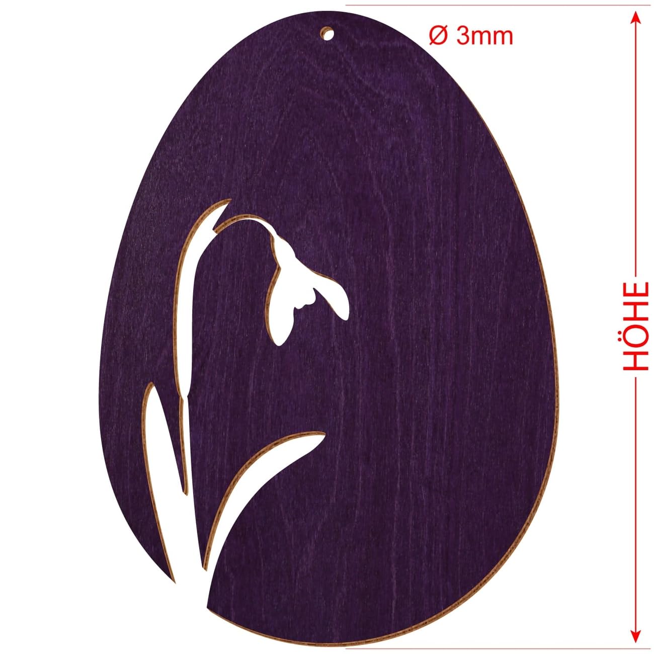 V2 - Uova di Pasqua in legno colorato, decorazione per Pasqua, motivo uovo di Pasqua, altezza (dimensione): 44 cm di altezza