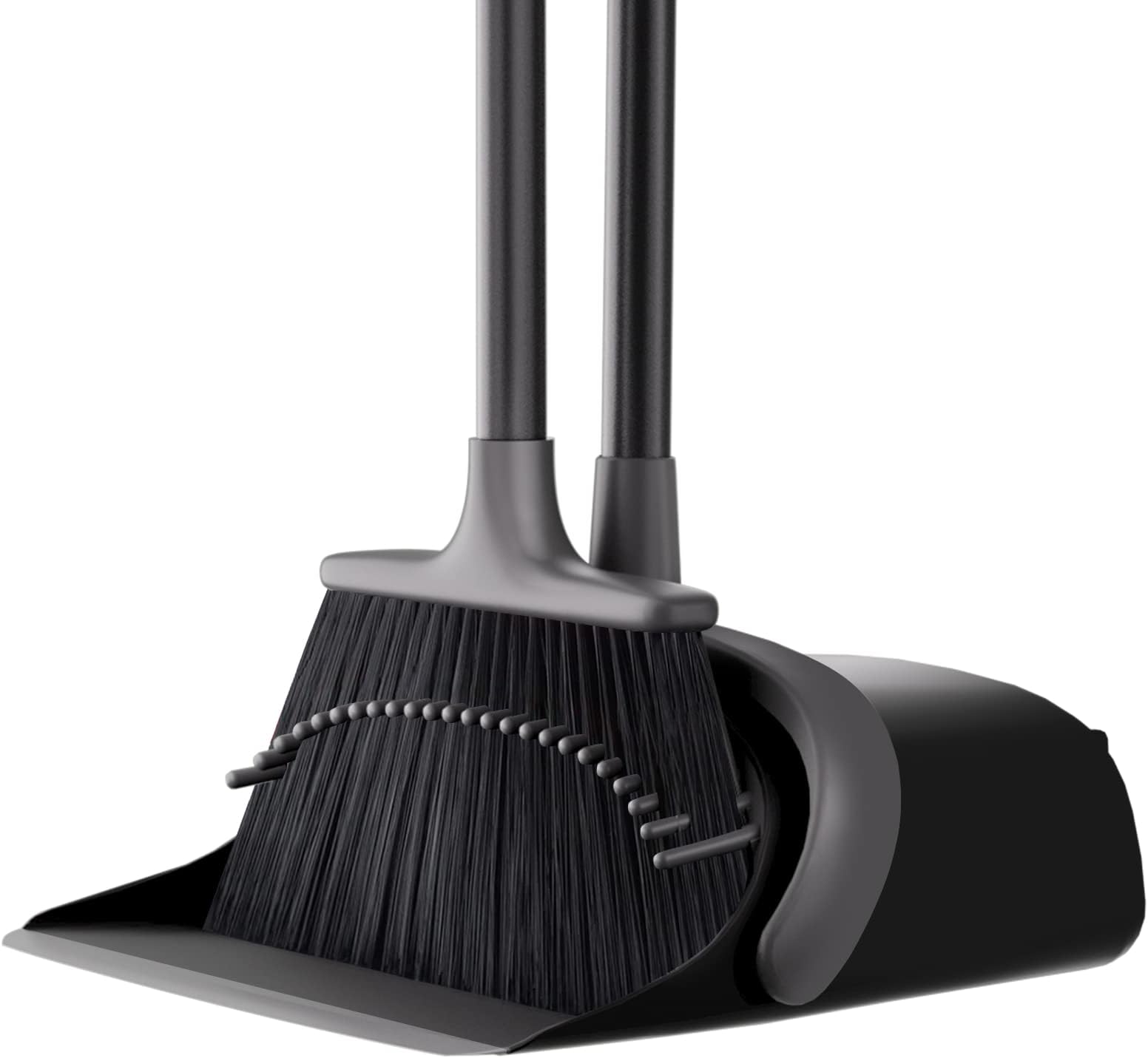 Broom and Dustpan Set With 52" Long Handle Combo for Home Kitchen Room Office Lobby Floor Cleaning