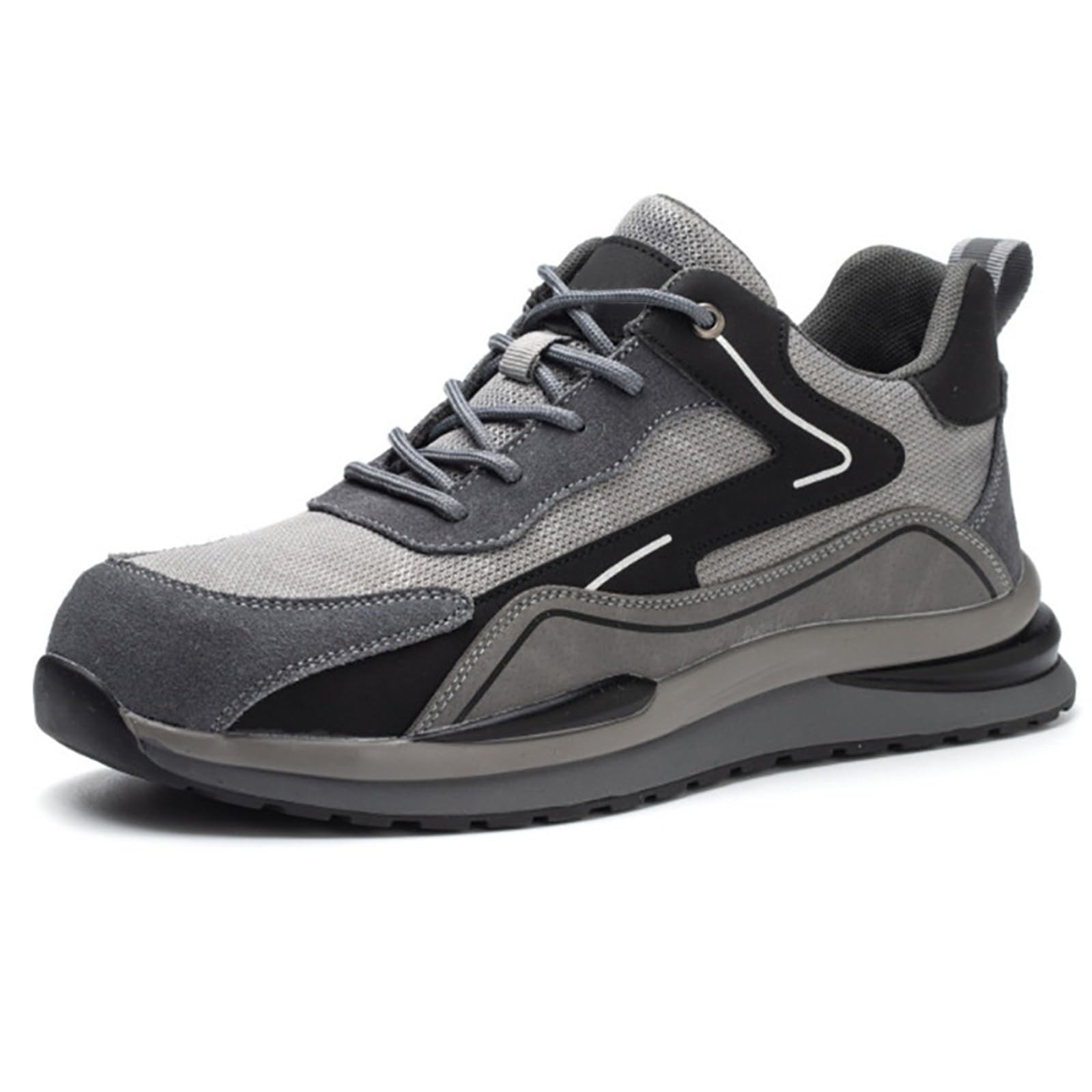 Męskie buty trekkingowe, ochronne buty trekkingowe, wytrzymałe, swobodne sneakersy, antypoślizgowa gumowa podeszwa, wytrzymała przyczepność na terenie i przemysłowa odzież robocza