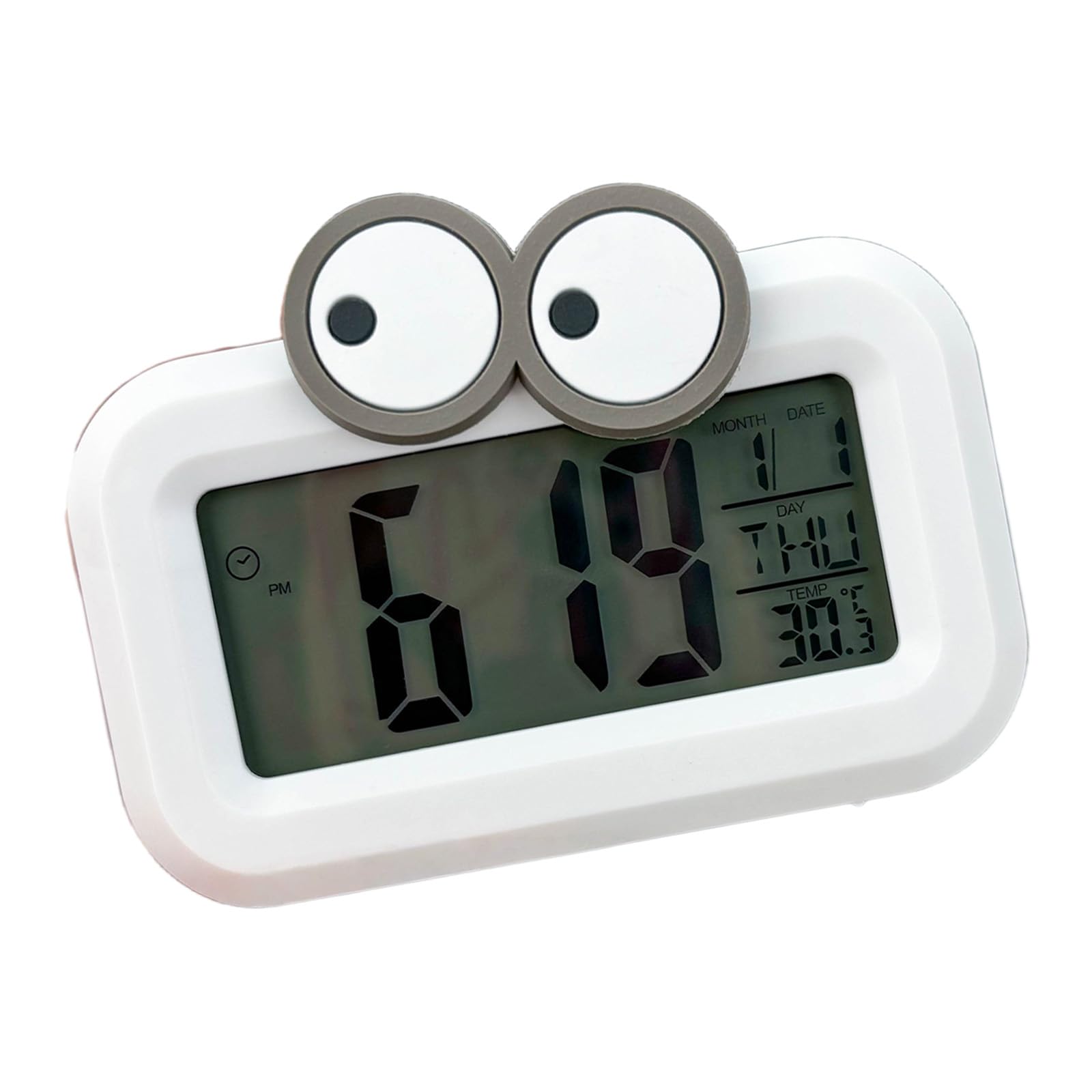 Kaeltsyn Digital Alarm Clock Battery Operated Electric Desk Clocks with Time Nightlight Temperature Snooze Birthday Gift Battery Operated
