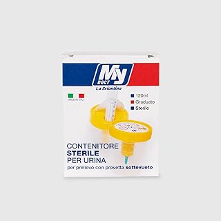 My Doct Envase de orina estéril de 120 ml con muestra para cultivo de orinos, compatible con tubo de ensayo no incluido