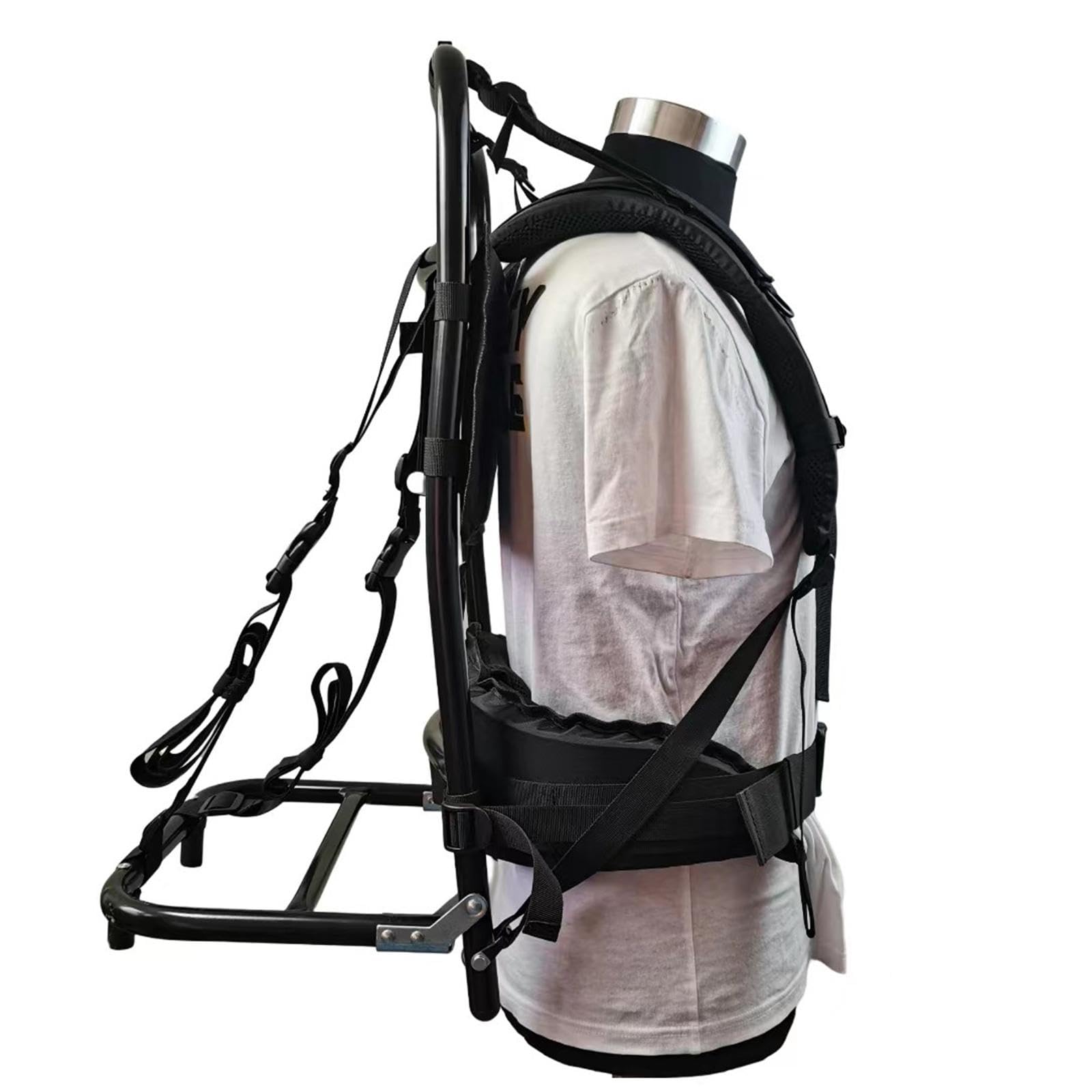 Telaio per Zaino da Trasporto Pesante 60kg Lega Alluminio Nylon Pieghevole 68x36x25cm per Escursionismo Campeggio Attrezzature Outdoor