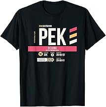 Vintage Beijing PEK Airport Code Retro Travel Day China T-Shirt