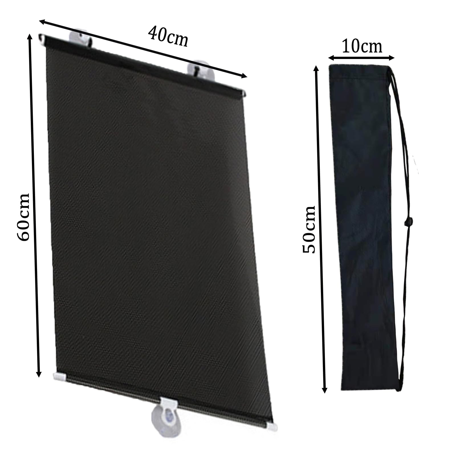 Car Window Shades for Baby,Dancepandas 2 Pack Sun Shades for Car Baby/Pets/Adults,Adjustable 40 * 60cm with 6 Suction Cups,Glare and Sun Ray Protection for Side Windows - Image 2