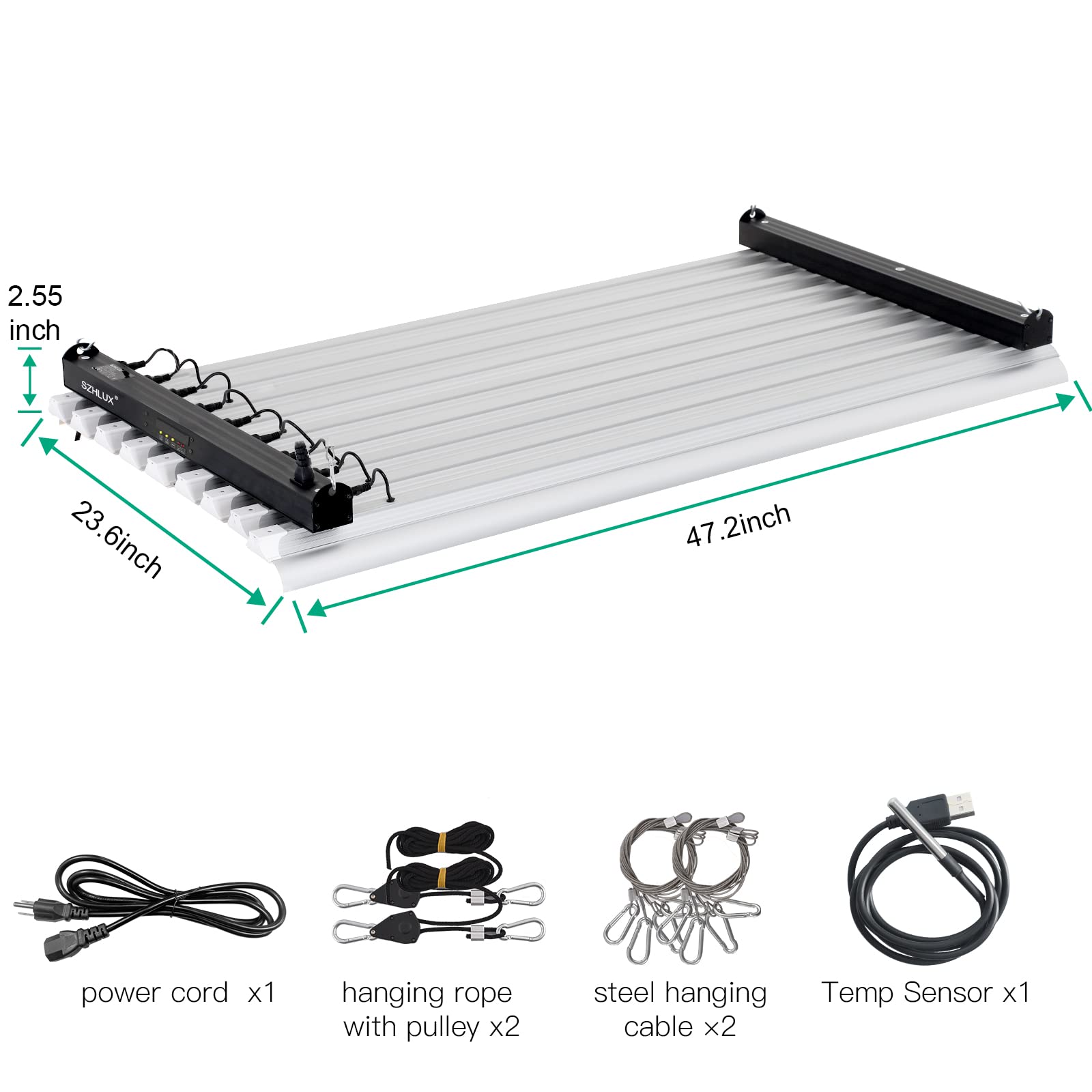 SZHLUX PT6000 LED Grow Light 6×7ft with Timer and Temp Control, Dimmable Full Spectrum Grow Lamp with 1728 Samsung Diodes for Indoor Plants, Sunlight Plant Light for Seedling Veg and Bloom Grow Light