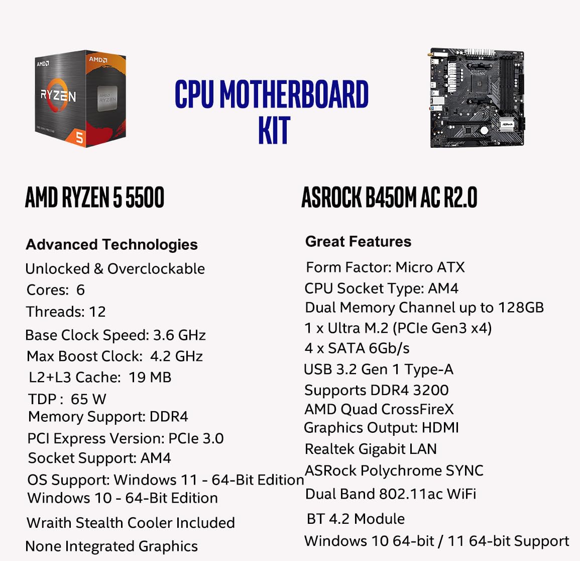 Amazon.in: Buy Micro Center AMD Ryzen 5 5500 6-Core 12-Thread