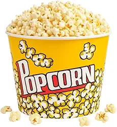 3 Baldes de Pipoca Grande 3 Litros Resistente Reutilizável Pote Decorado Popcorn Lavável Cinema Caixa Pipoqueira