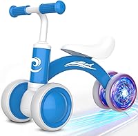 Vista 1 de Bicicleta de equilibrio para bebés con iluminación colorida, juguetes para niños y niñas de 1 año, bicicleta de equilibrio para niños pequeños de 10