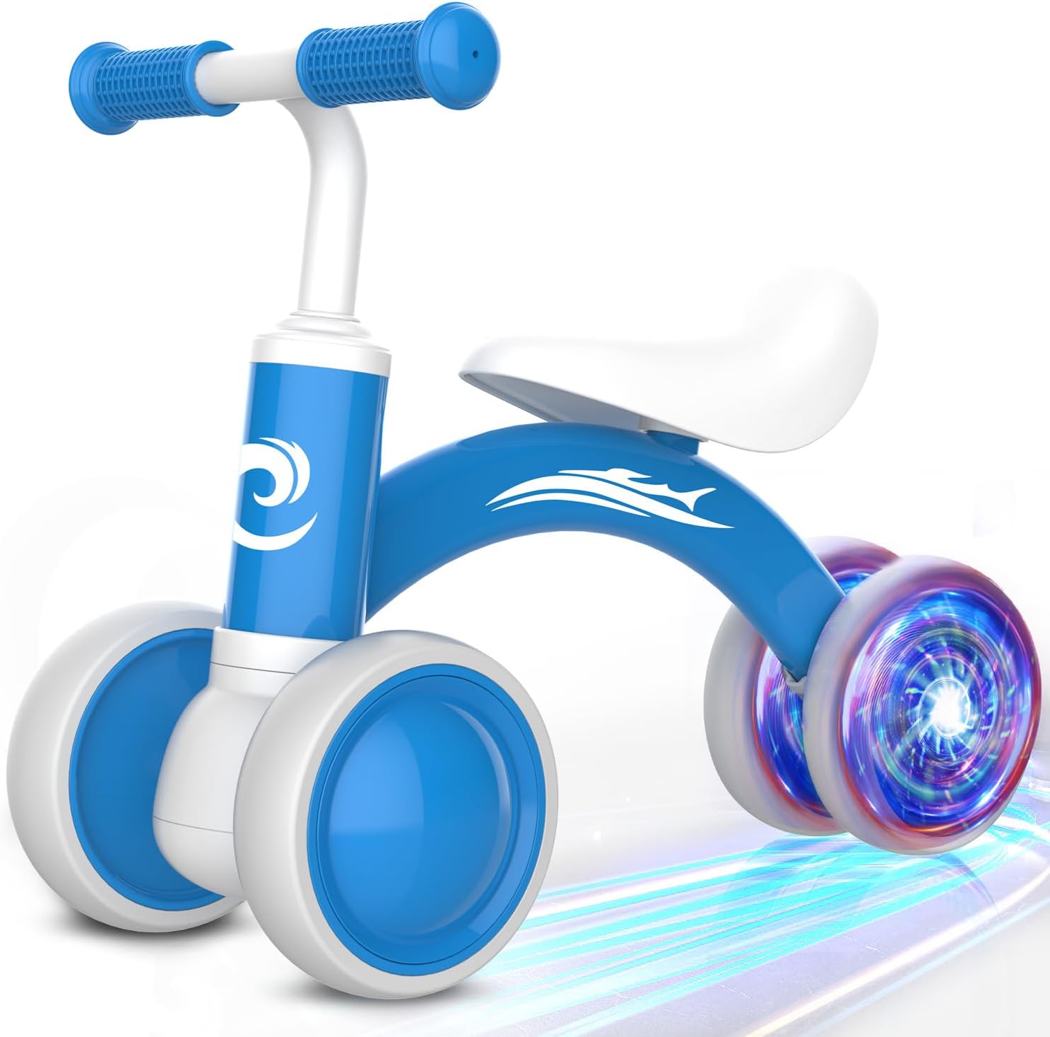 Gamfeiny Colorful Lighting Baby Balance Bike Toys for 1 Year Old Boy Girl Gifts, 10-36 Month Toddler Balance Bike, No Pedal 4 Silence Wheels & Soft Seat First Riding on Toys, 1st Birthday Gifts