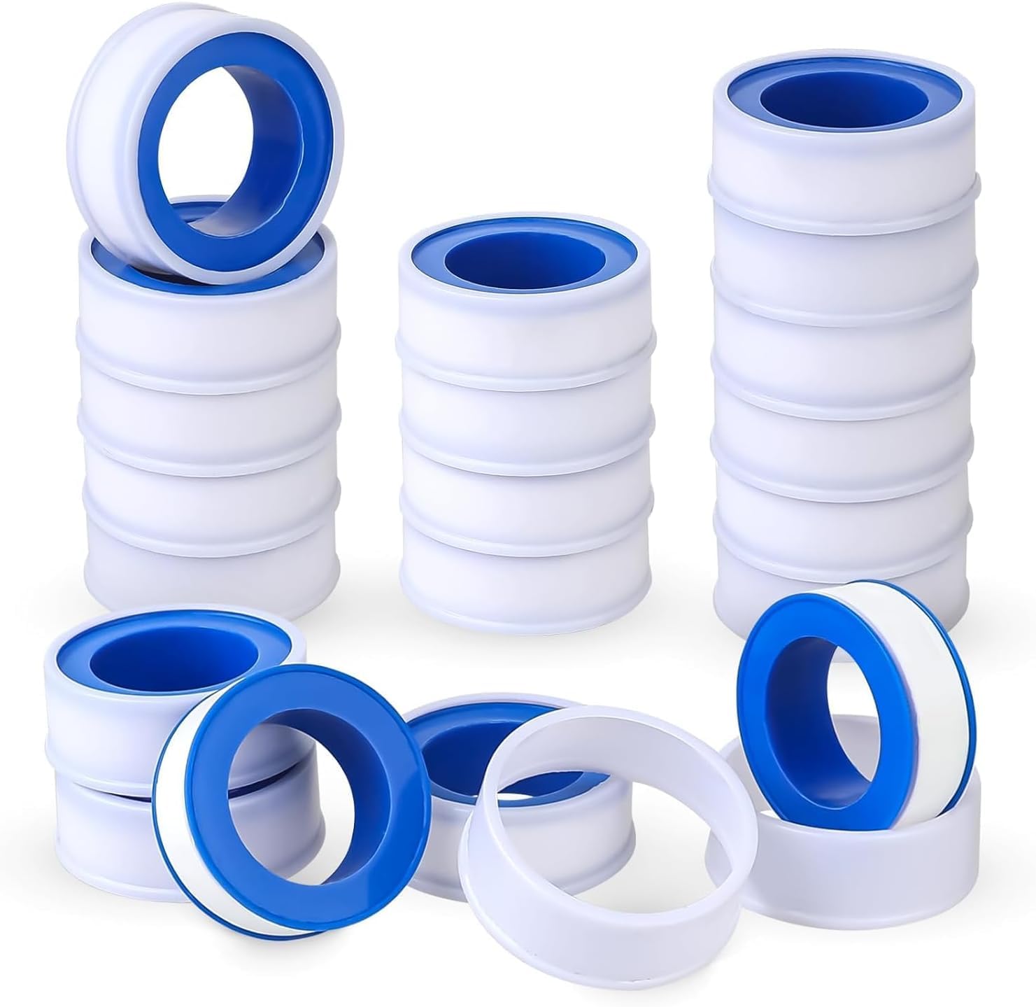 15 Rolls Thread Seal Tapes, Teflon Tape 12mm x 10m PTFE Pipe Sealant Tape Industrial Thread Sealants Plumbers Thread Tape for Leak Water, Plumbers, Plumbing, Air Head, Thread Pipe(blue)
