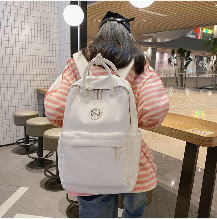 Kawaii Backpack Cute Simple Ita Bag with Pendant Accessories Aesthetic Multi-Pockets Tote Bag Back to School Supplies