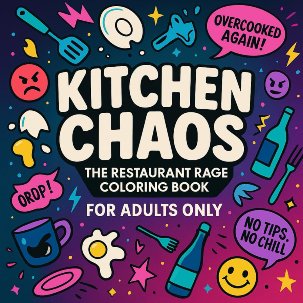 Kitchen Chaos: The Restaurant Rage Coloring Book: A Funny Swear Word Stress Relief Coloring Book for Servers, Bartenders, Chefs & Waitresses — ... Restaurant Life Chaos (Rage Coloring Series)