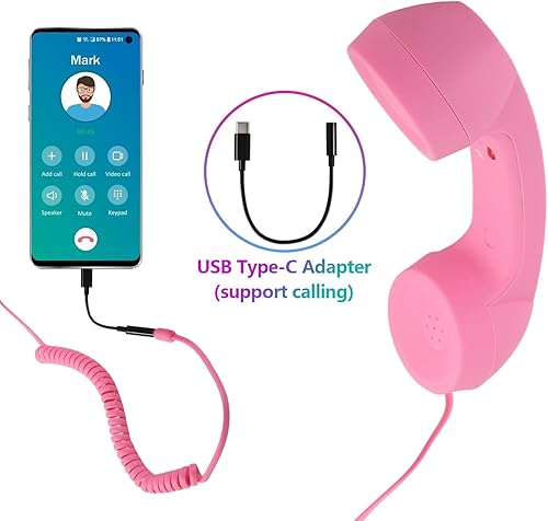 Miniatura 3 de FLEXMAN Teléfono retro Bluetooth, a prueba de radiación con enchufe de 0.138 in, multifunción, clásico, retro, para decoración de teléfonos