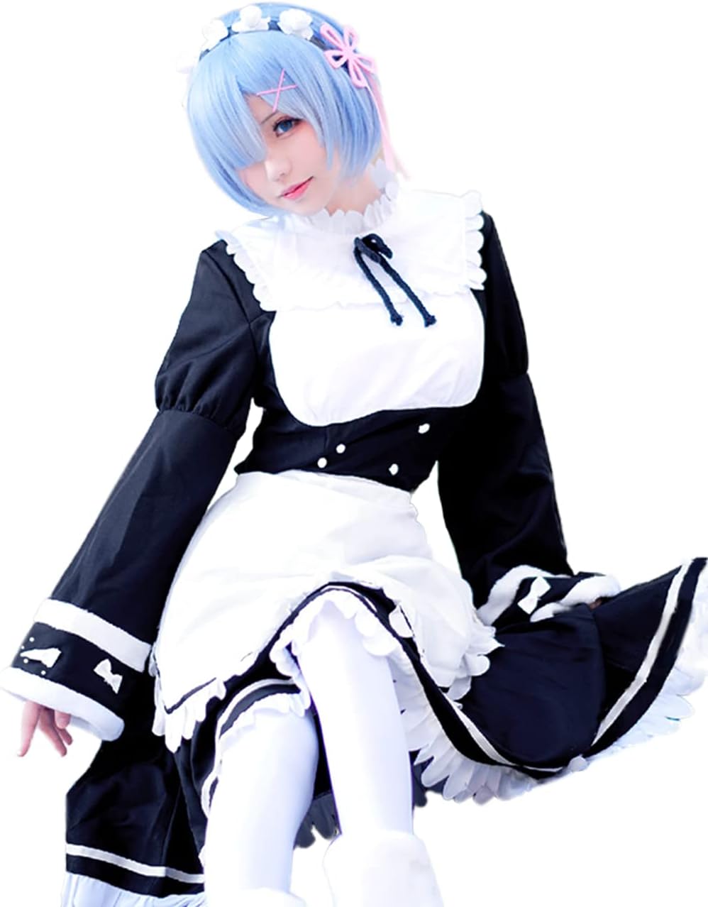 [milky time] ウィッグ付き Re:ゼロから始める異世界生活 リゼロ コスプレ メイド服 ハロウィン レ...