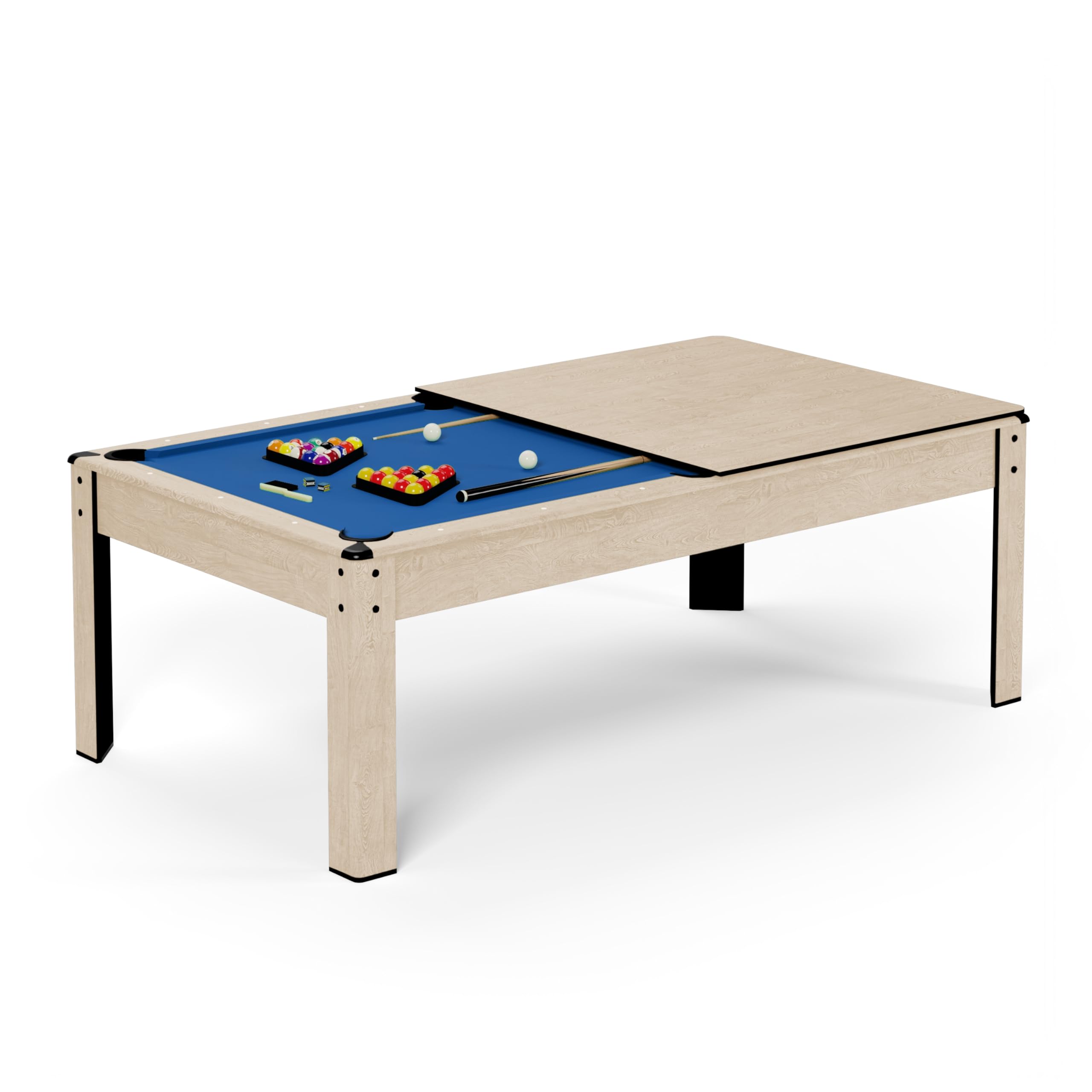 Billard Américain Convertible KITBILL 5FT ou 6FT Plateau dînatoire et Accessoires Inclus - Beige