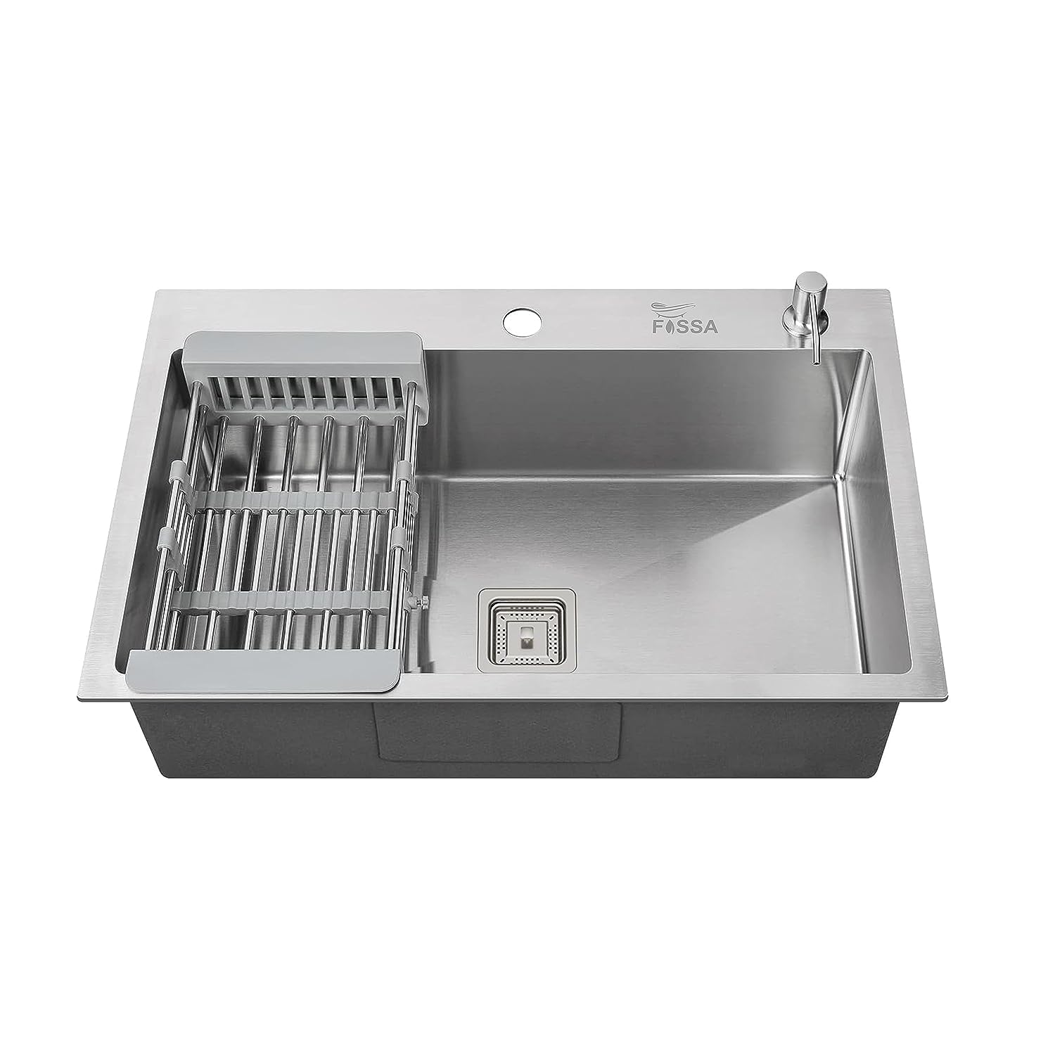 Fossa 24"x18"x0" Inch Single Bowl with Tap Hole Premium Stainless Steel Handmade Kitchen Sink (Matte Finish) Silver (B0CMPHP9PH) Amazon Price History, Amazon Price Tracker