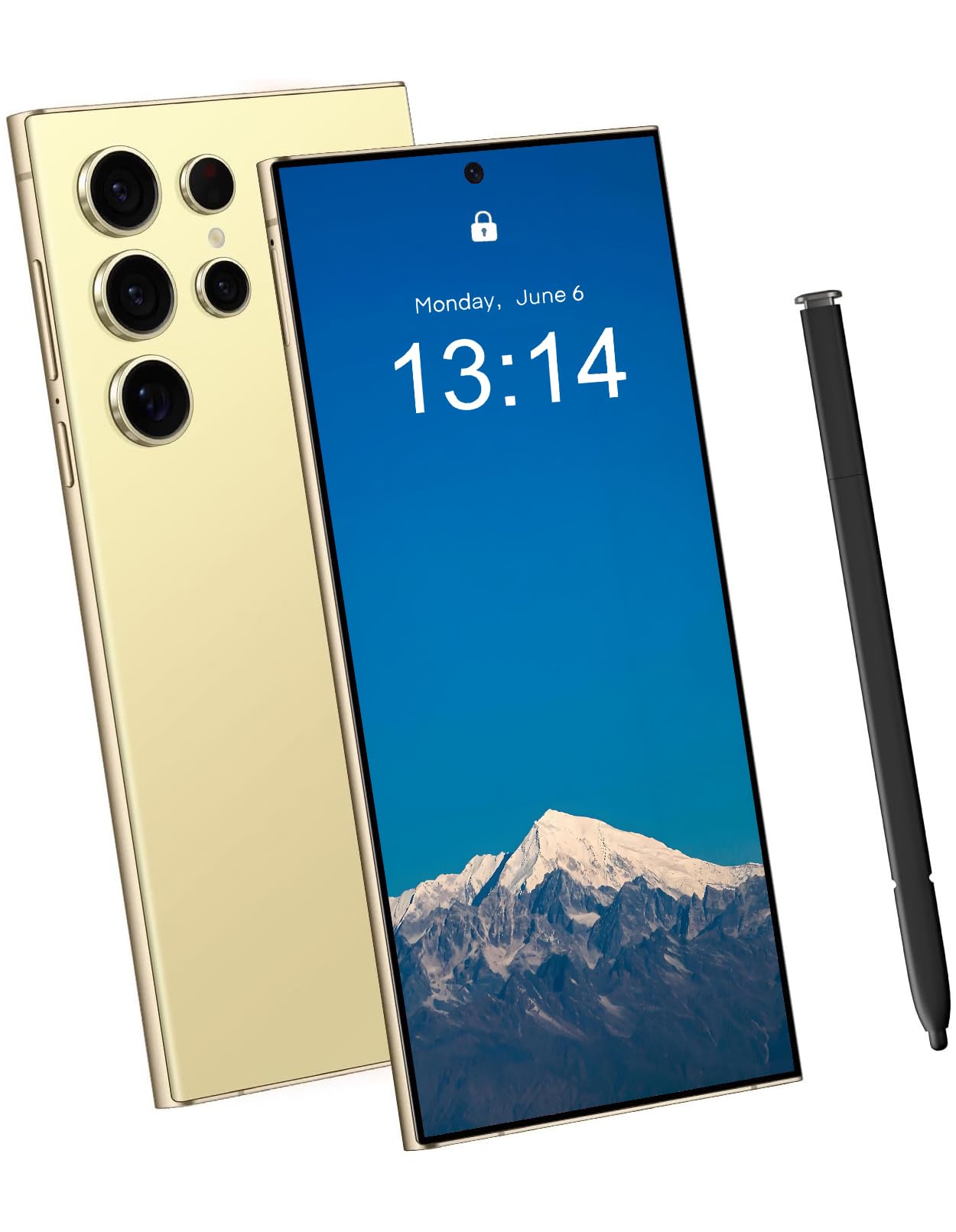 luckeu I25 Ultra Unlocked Cell Phone,Built in Pen 6.99" HD Screen 8GB+256GB Smartphone,Android 14 7000mAh Battery Fast Charging Mobile Phone, 5G/Dual SIM Phone/GPS/Face ID - Gold