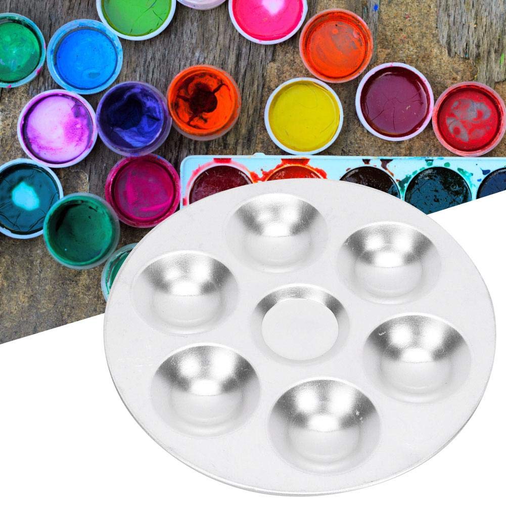 2 Tavolozze Per Pittura A Olio E Acquerello A Forma Di Prugna, Con 7 Pozzetti - Vassoi Di Miscelazione In Plastica Per Artisti, Studenti E Bambini