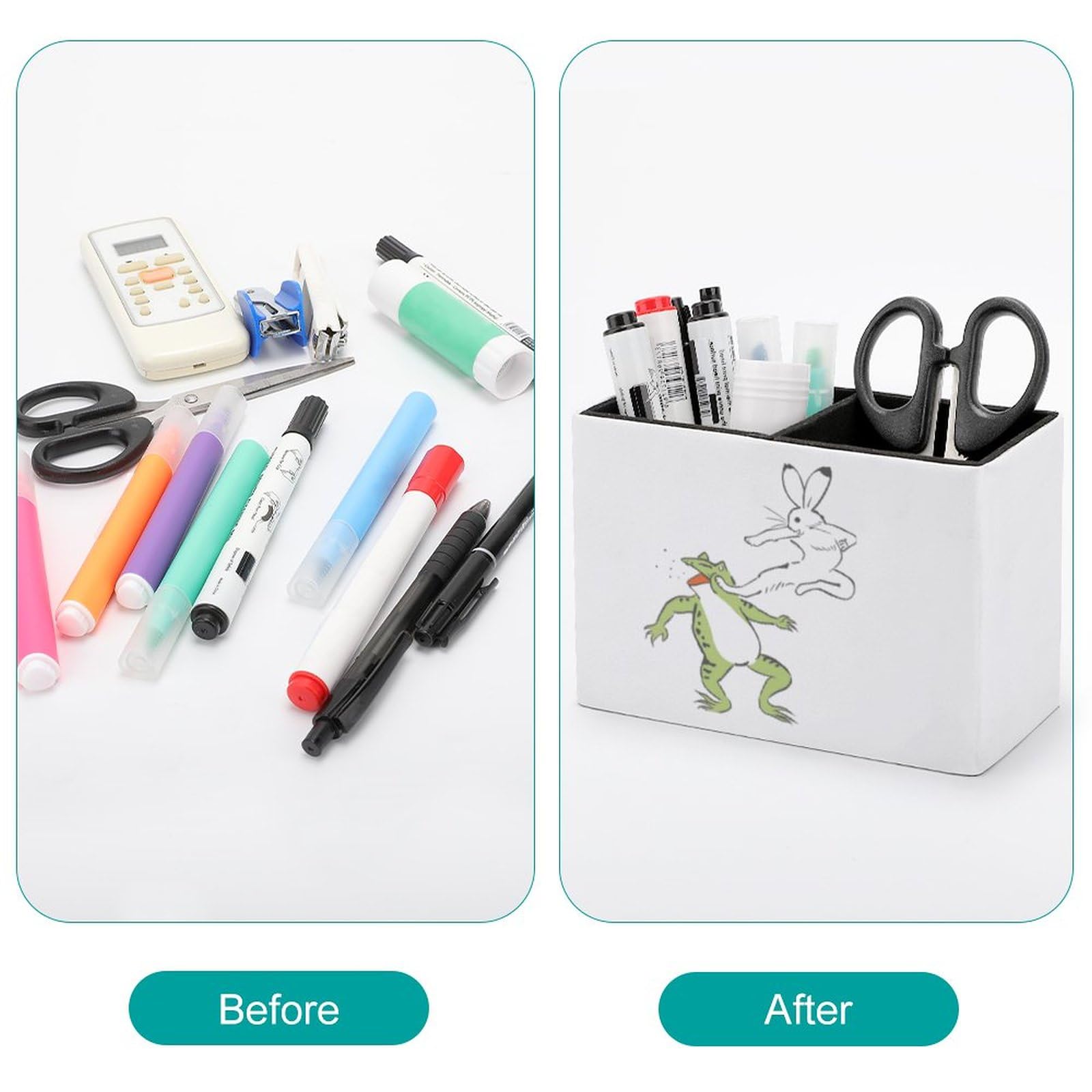 Amazon.co.jp: ペン立て 鳥獣戯画 筆立て 筆入れ ペンホルダー ペン