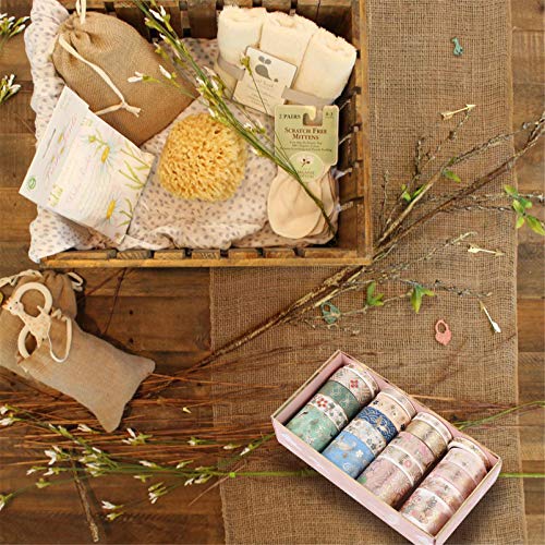 Conjunto de 20 rolos de fita adesiva floral Washi Tape IG Style Decorativo para Artes faça você mesm