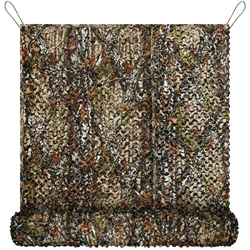 Tongcamo 150D Camo Filet de Chasse pour la Chasse, Le Soleil, la décoration, la clôture, la fête (Tree Camo Bionic, 2x2M(6.5X6.5FT))