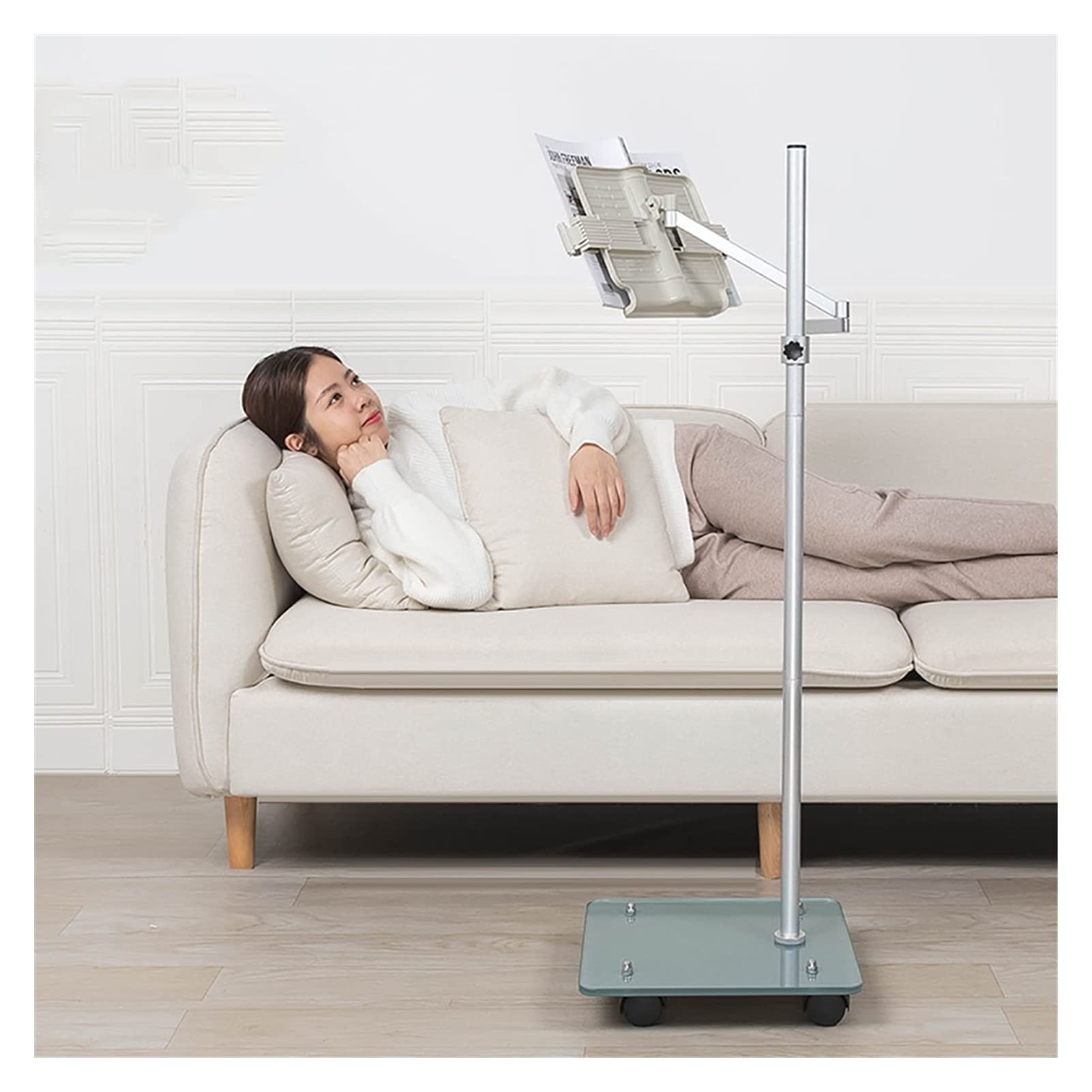 Leggio e Supporti per Libri di Cucina per Cucinare, leggio per spartiti e leggio da Terra, Supporto da Pavimento per Laptop con Ruote, Supporto per Libri Supporto da Pavimento per Tablet Lett