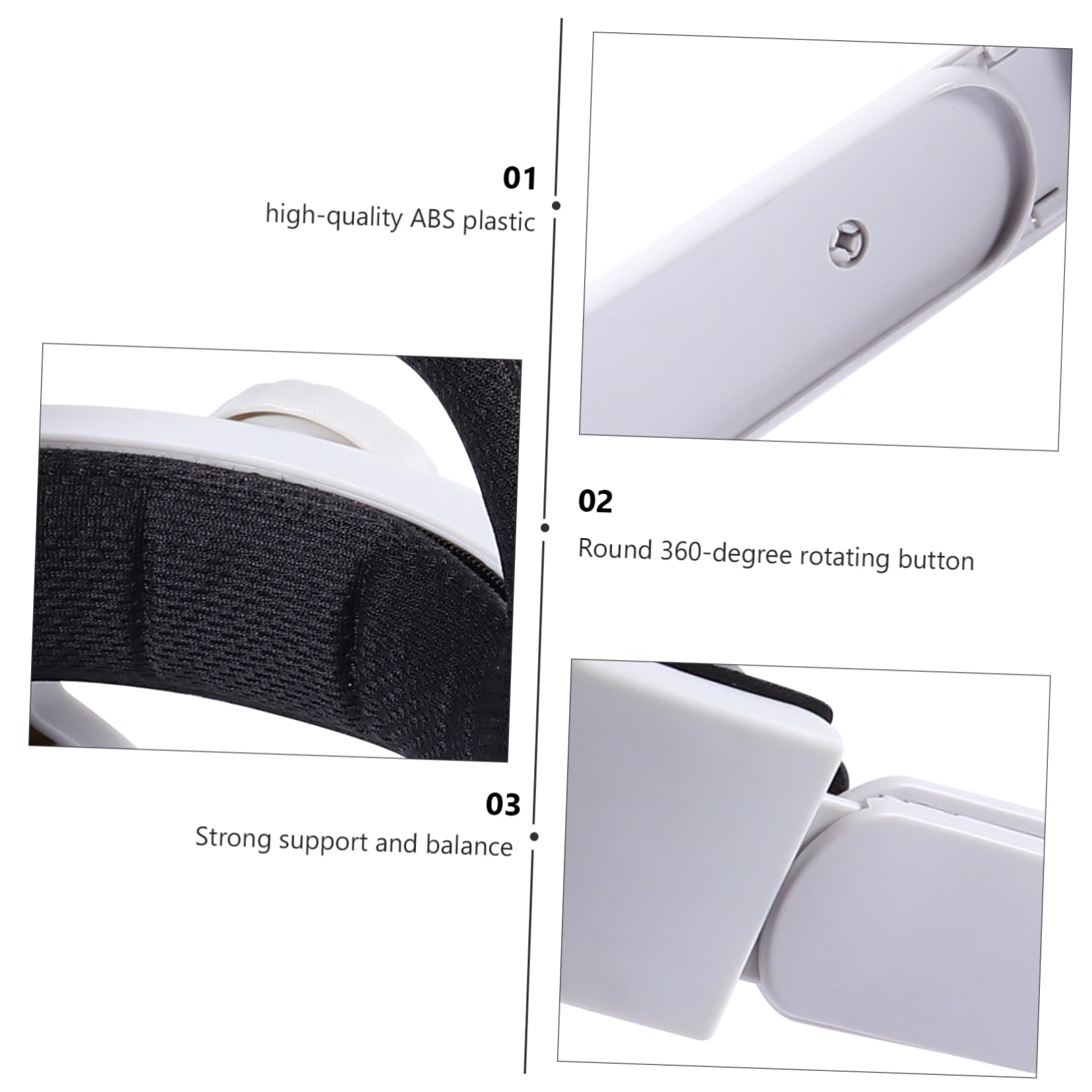 Cinturino per Testa per Visore Vr Regolabile Cinturino Protettivo in Materiale di Buona Qualità Supporto per Testa Compatibile con Visore di Seconda Generazione Facile