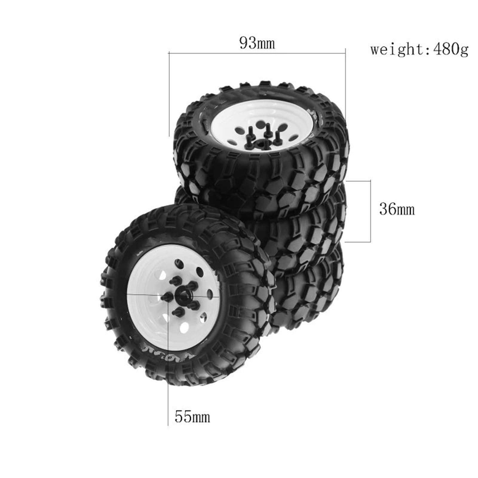 4 PièCes 1.0 Pneus et Jantes en Laiton Beadlock Ensemble pour 1-24 RC Chenille Voiture Axiale 4 PièCes 1.0 Pneus et Jantes en Laiton Beadlock Ensemble pour 1-24 RC Chenille Voiture Axiale