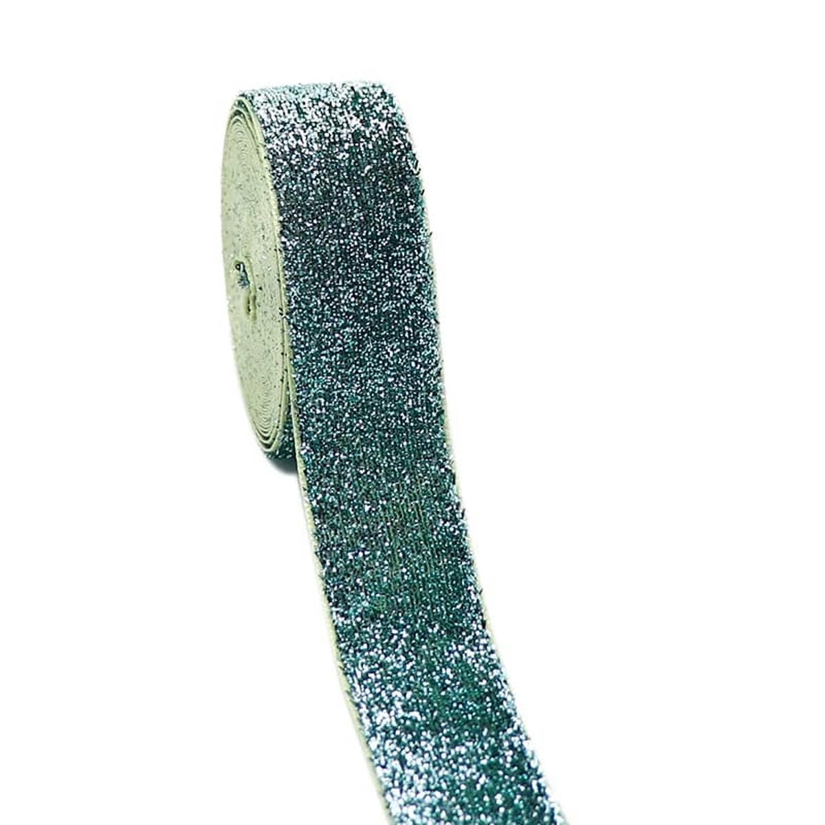 Wstążka aksamitna, Wstążka poliestrowa brokatowa aksamitna 10 jardów 9-38 mm wielokolorowa dekoracja weselna kokarda do włosów(Bean Green,16mm)
