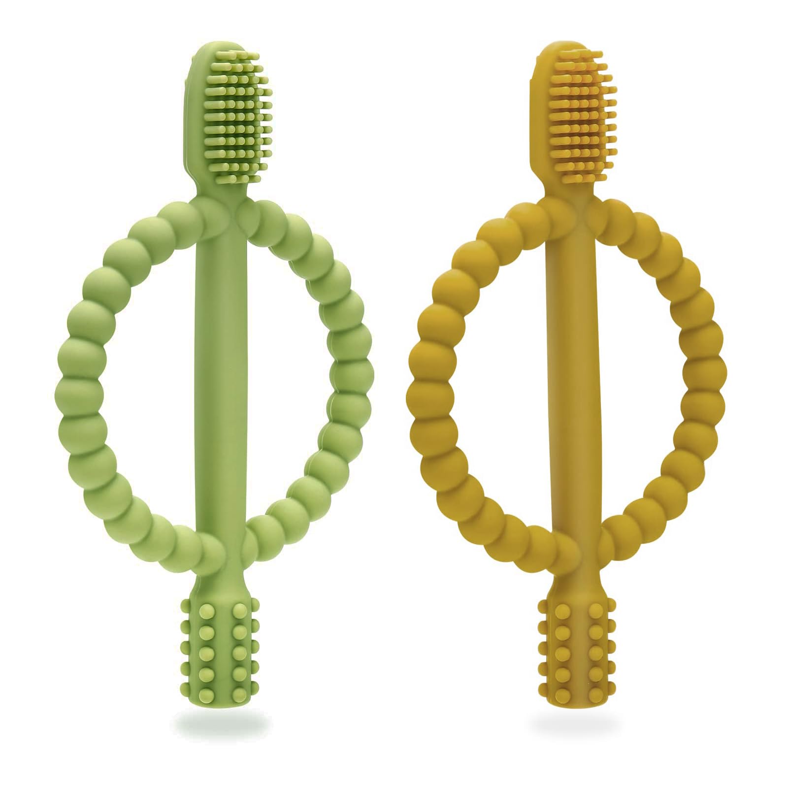 JCUGSBS Mordedor Bebe, Juguete la Dentición del Bebé Mordedor de Silicona, Remo, Juguete Agarrar, Accesorio de Enfermería la Dentición sin BPA para Bebés de más de 3 Meses