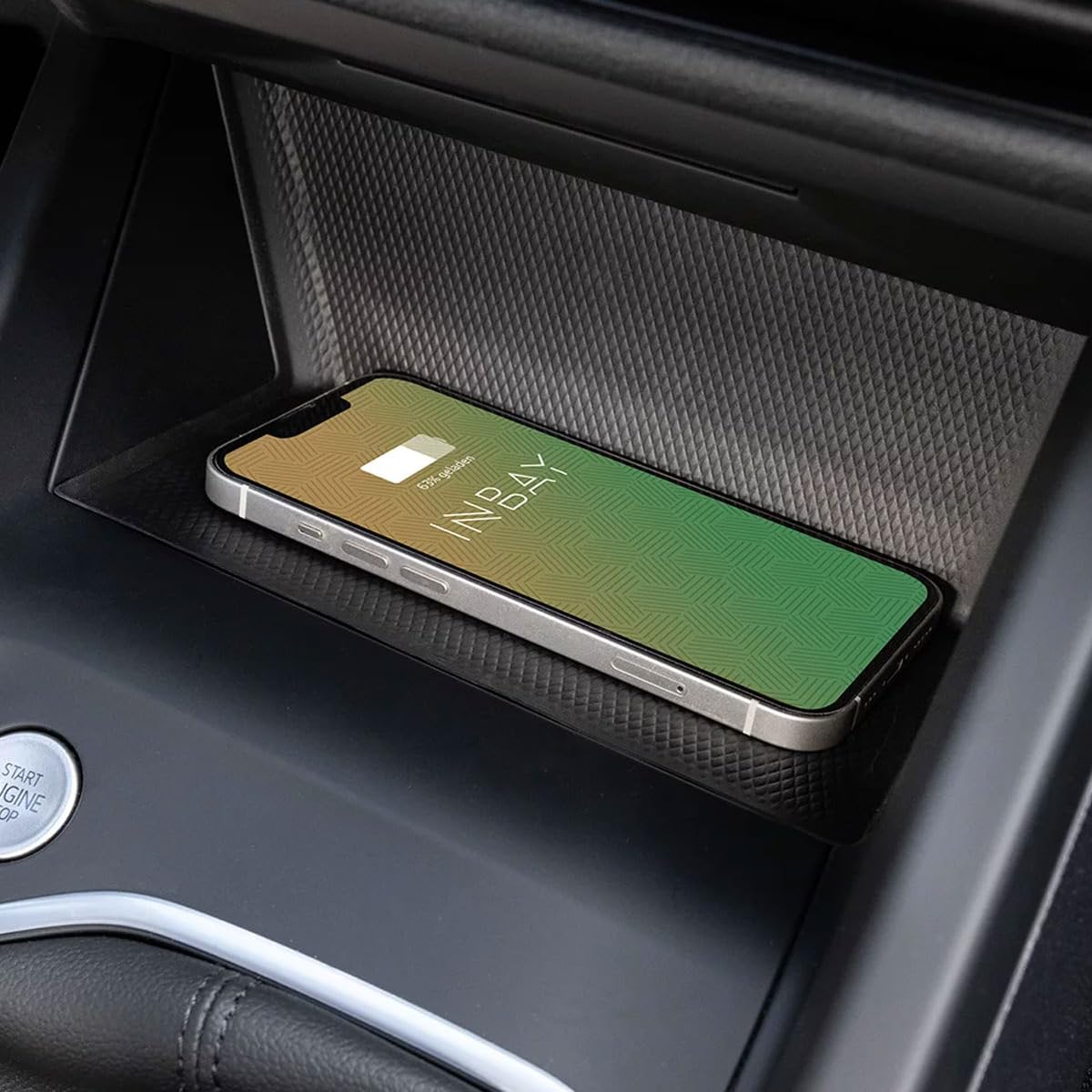 INBAY 15W Handyhalterung Auto Ablagefach Induktiv/Kabellos passend für Cupra/Seat/Skoda und VW Universal - Autohalterung Zubehör Innenraum - Qi