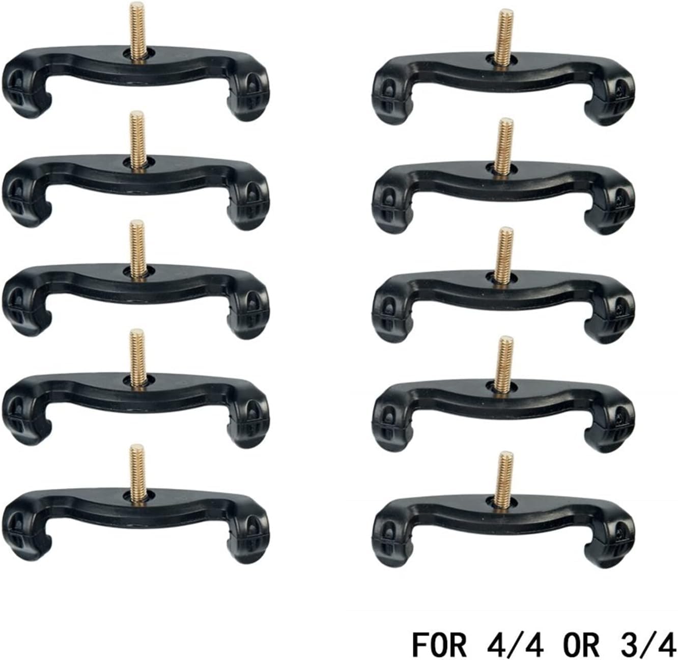 10 Pcs Violin Shoulder Rest Feet Legs 4/4 3/4 Full Size Black, Violin Shoulder Rest Long Feet Replacement Parts
